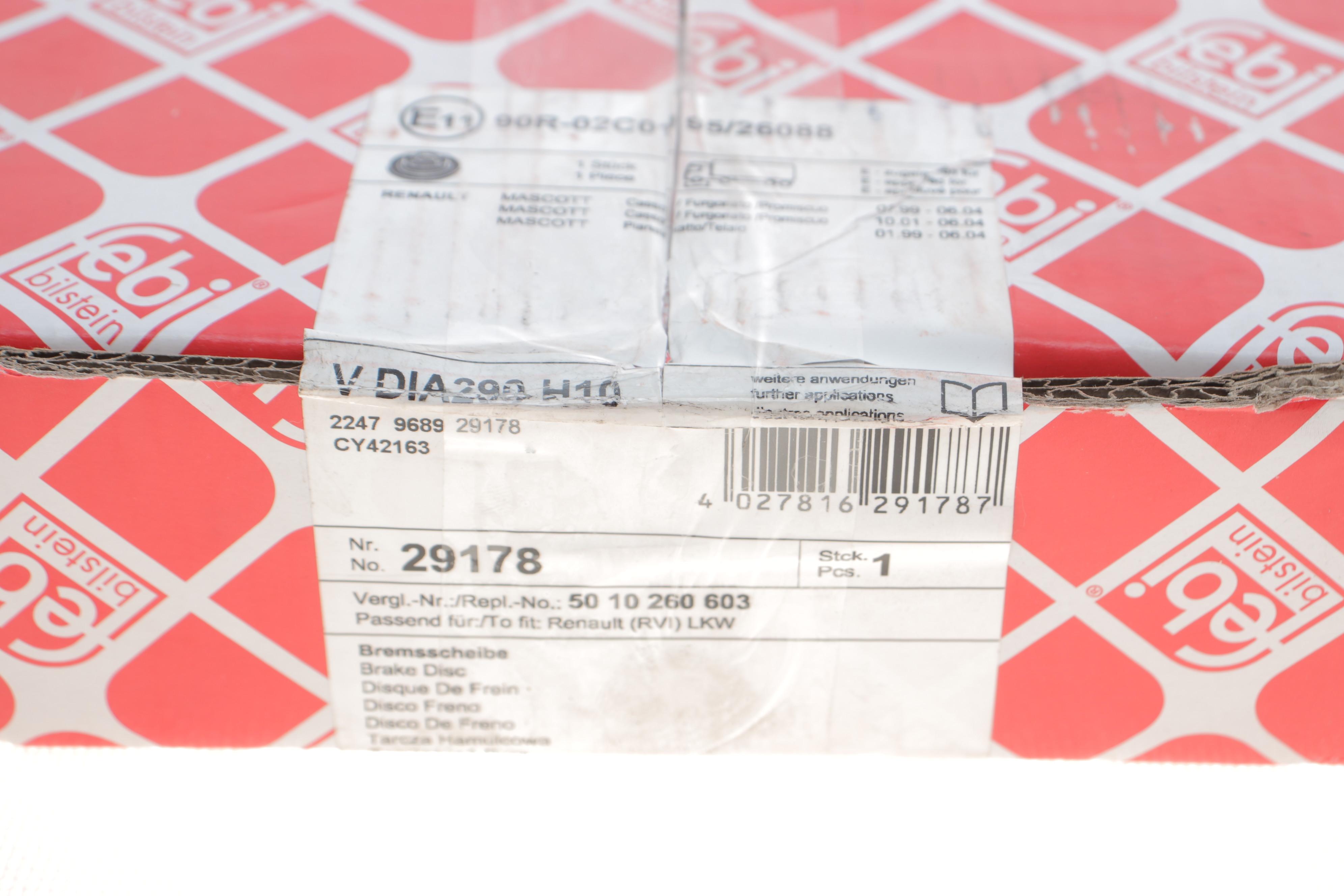 Диск гальмівний (передній) Renault Mascott 99- (290x26)