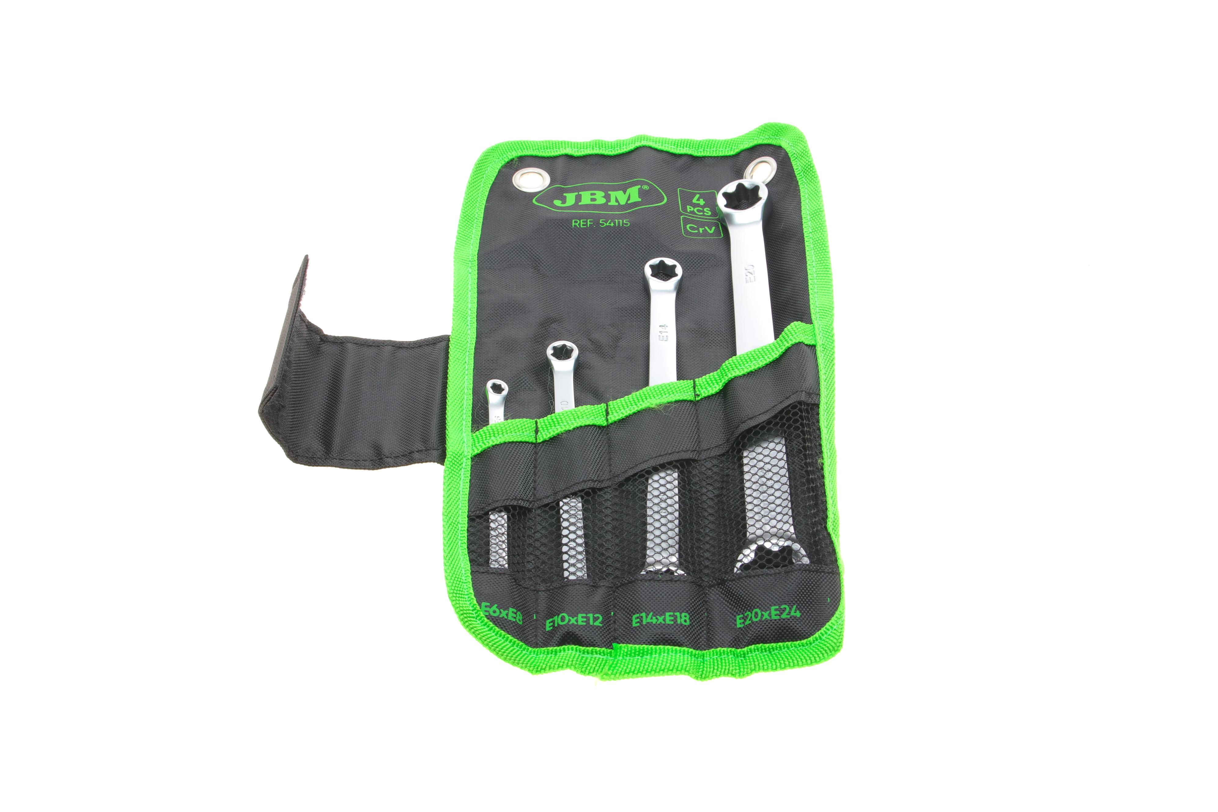 Набор ключей накидных с Е-профилем 6x8-20x24 мм 4 ед.