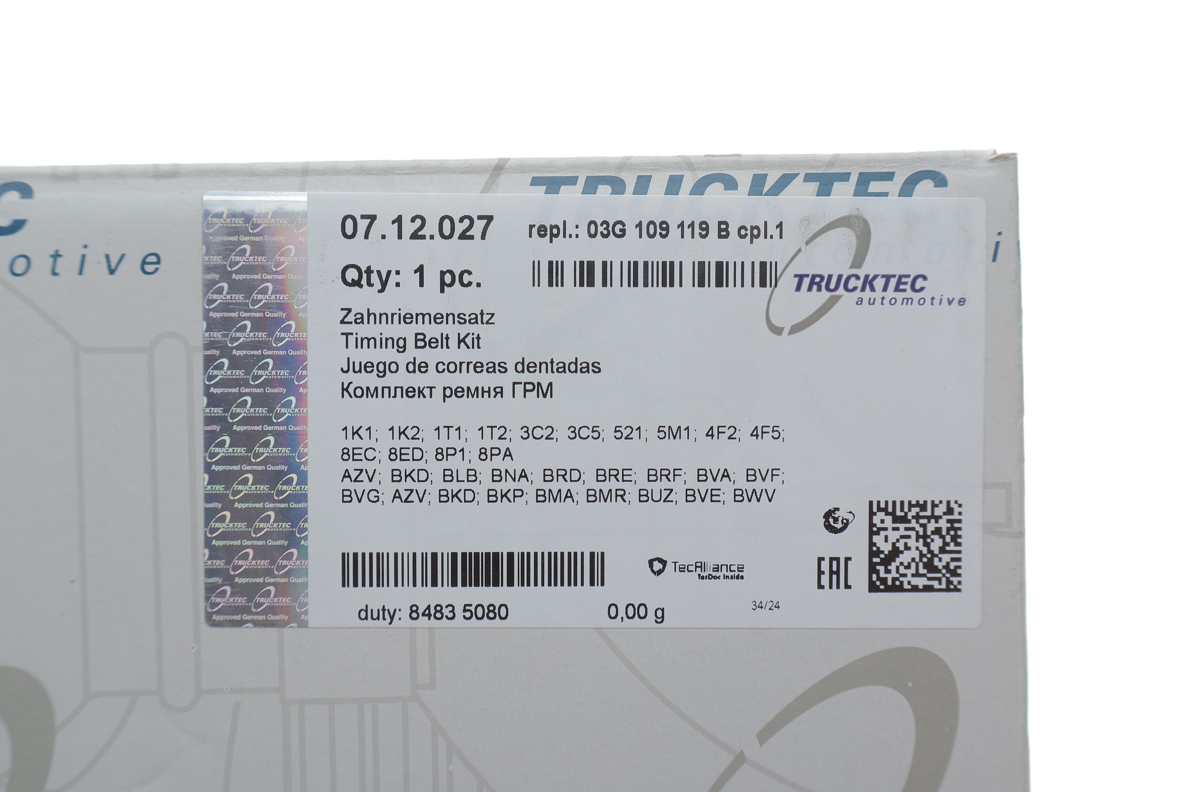 Комплект ГРМ Audi A3/A4/A6/Skoda Octavia/VW Golf V/Passat/Touran 2.0TDI 03- (30x141z)