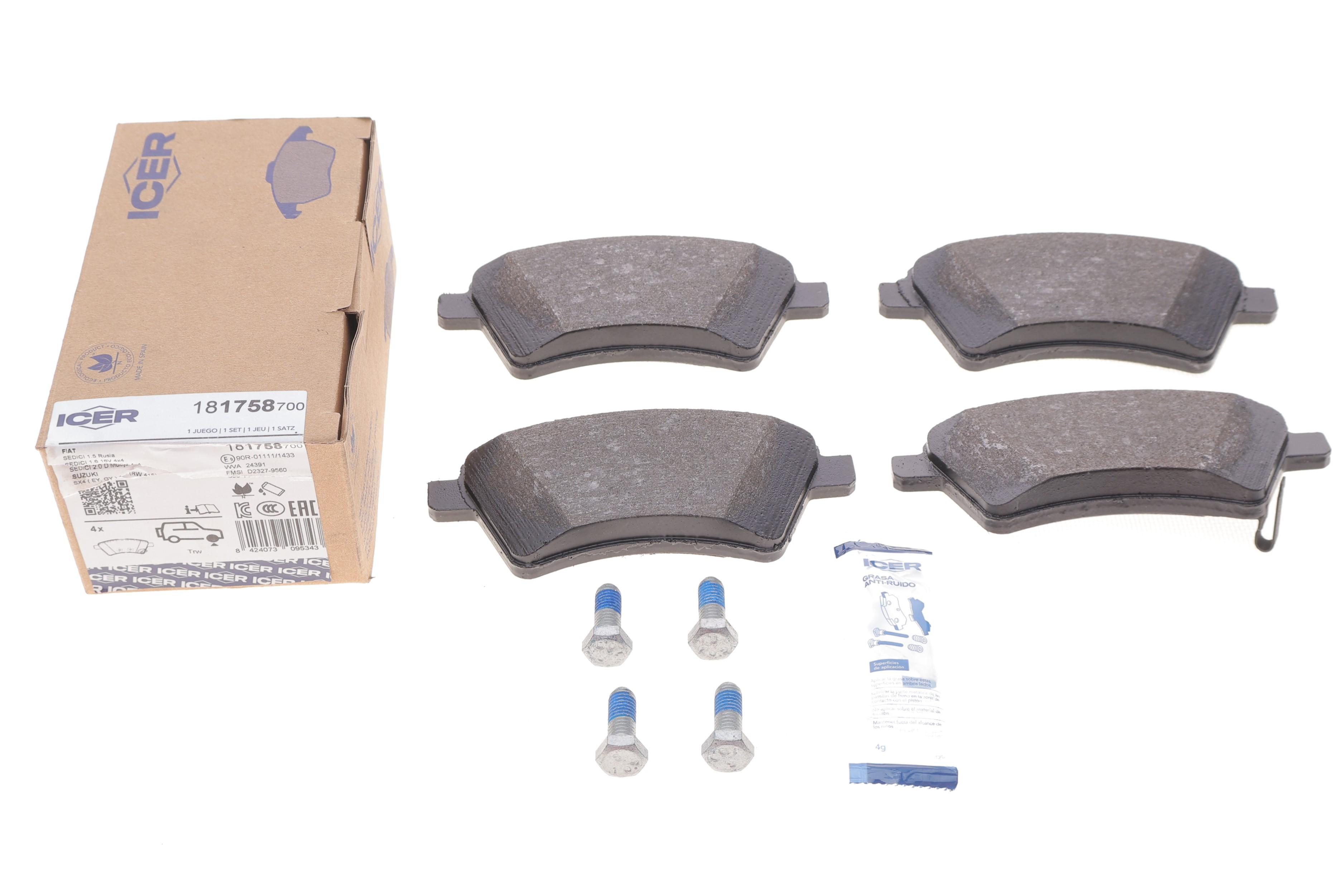 Колодки тормозные (передние) Fiat Sedici 06-14/Suzuki SX4 06-