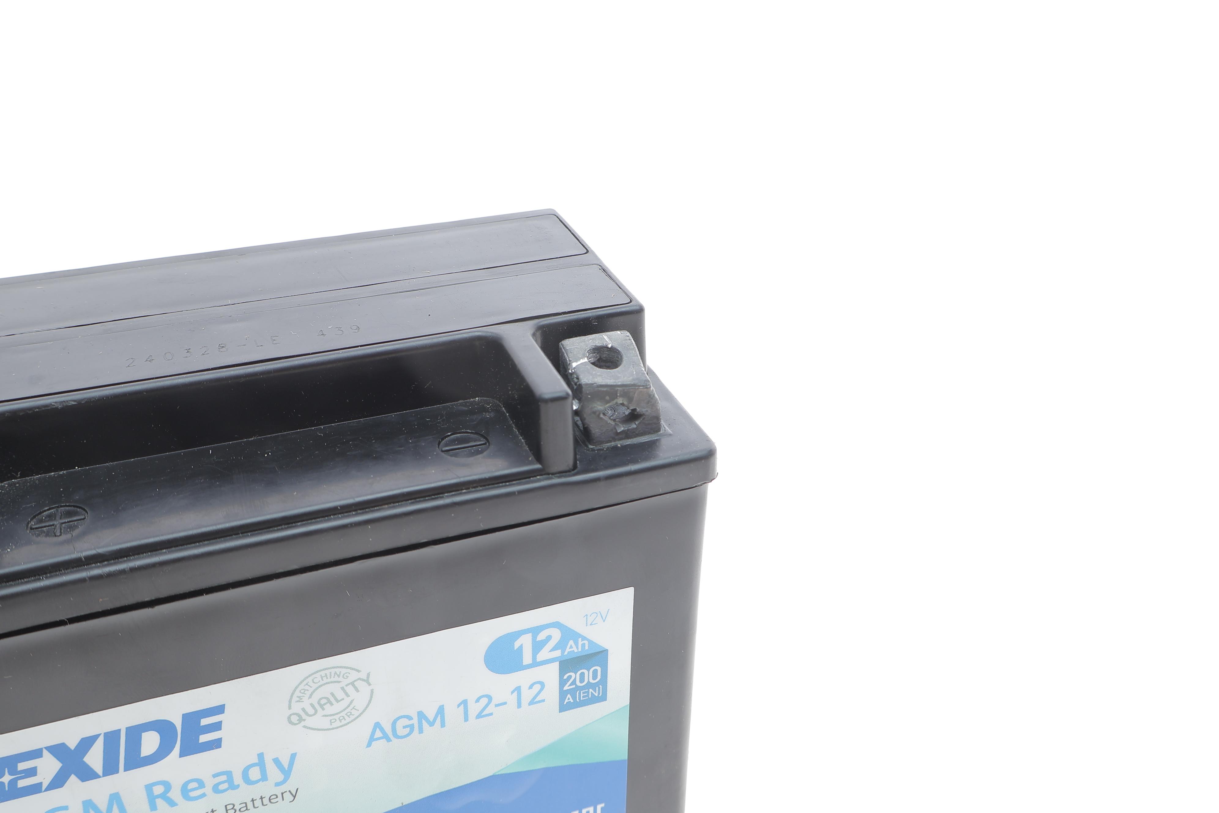 Аккумуляторная батарея 12Ah/200A (150x87x145/+L/B0) (AGM) (мото)(поврежденная клемма)