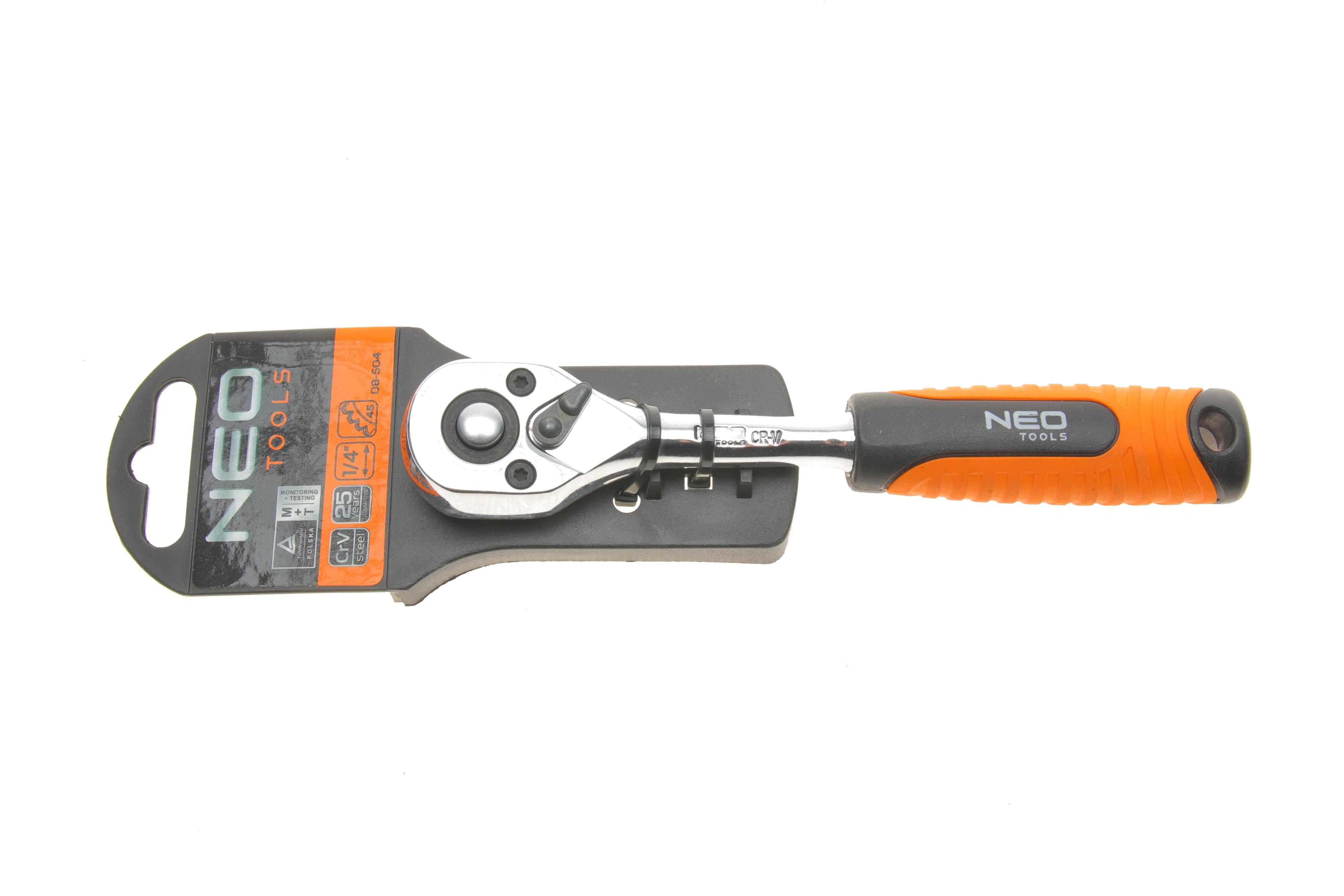 Тріскачка 1/4" 45 зубців 150 мм