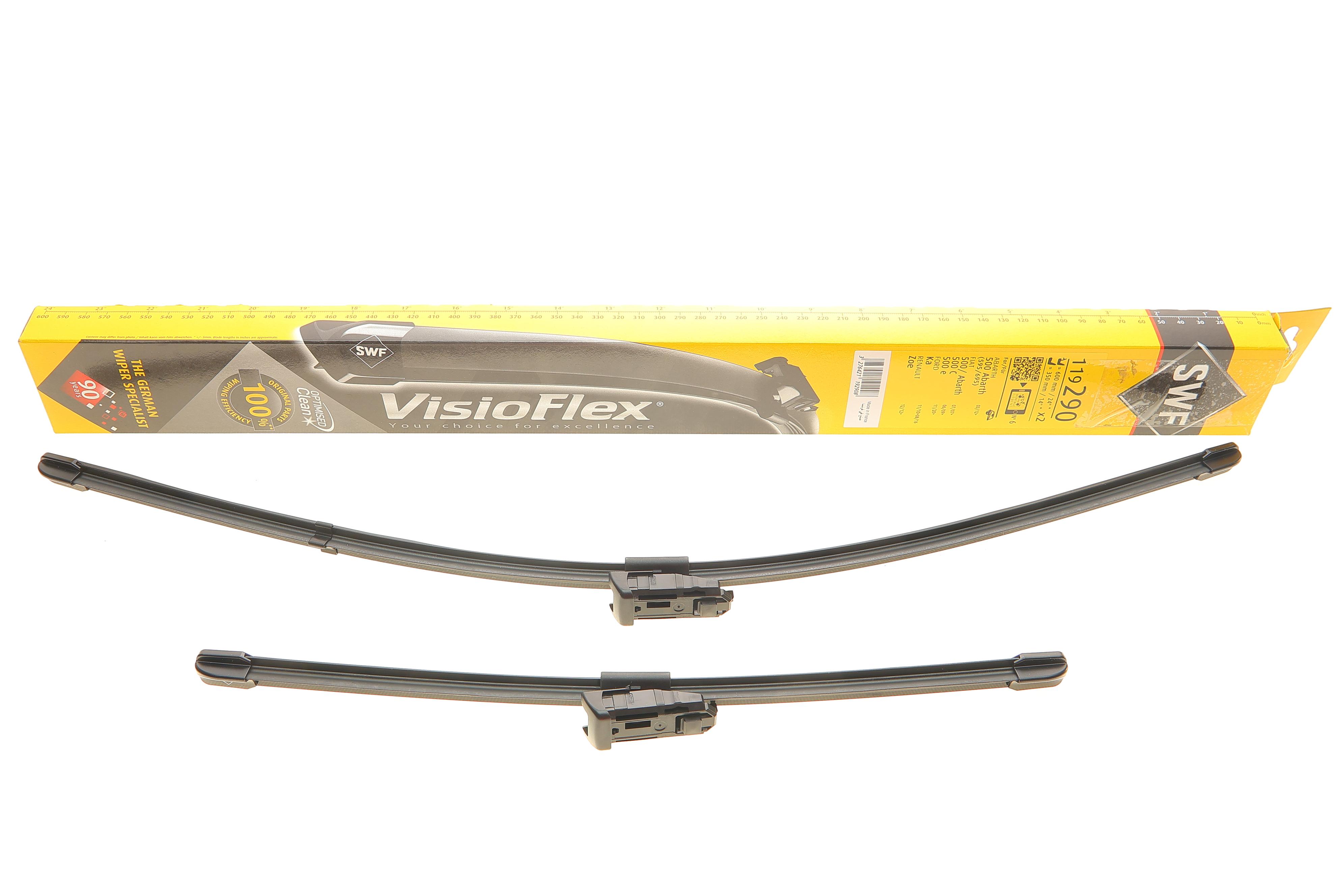 Щітки склоочисника (600/350mm) Renault Zoe 12-/Ford KA 08-16/Fiat 500/500E 07-