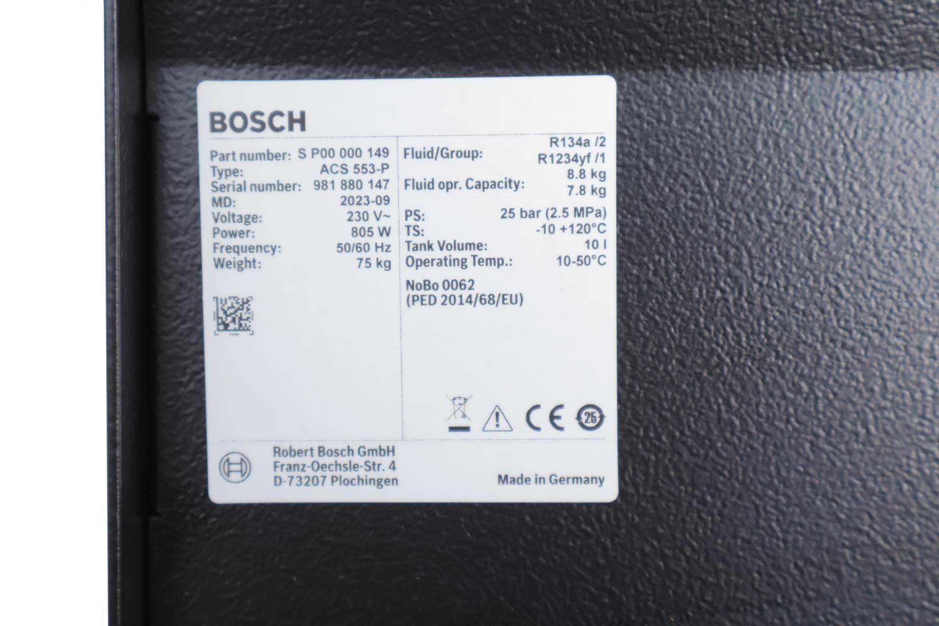 Пристрій автоматичного обслуговування кондиціонерів ACS 553 P R134a