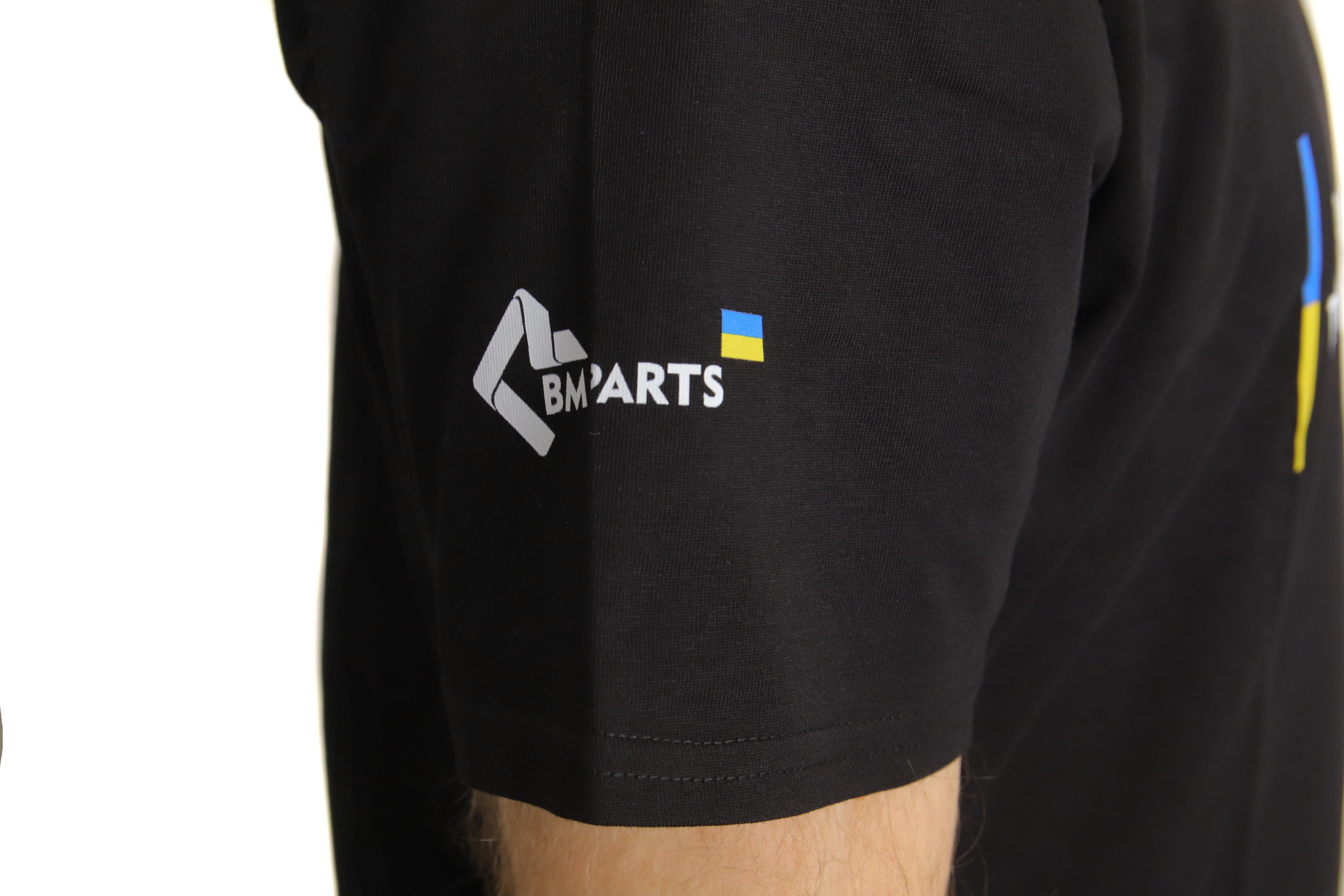 Футболка патріотична BM Parts, чорна, M (100% бавовна)