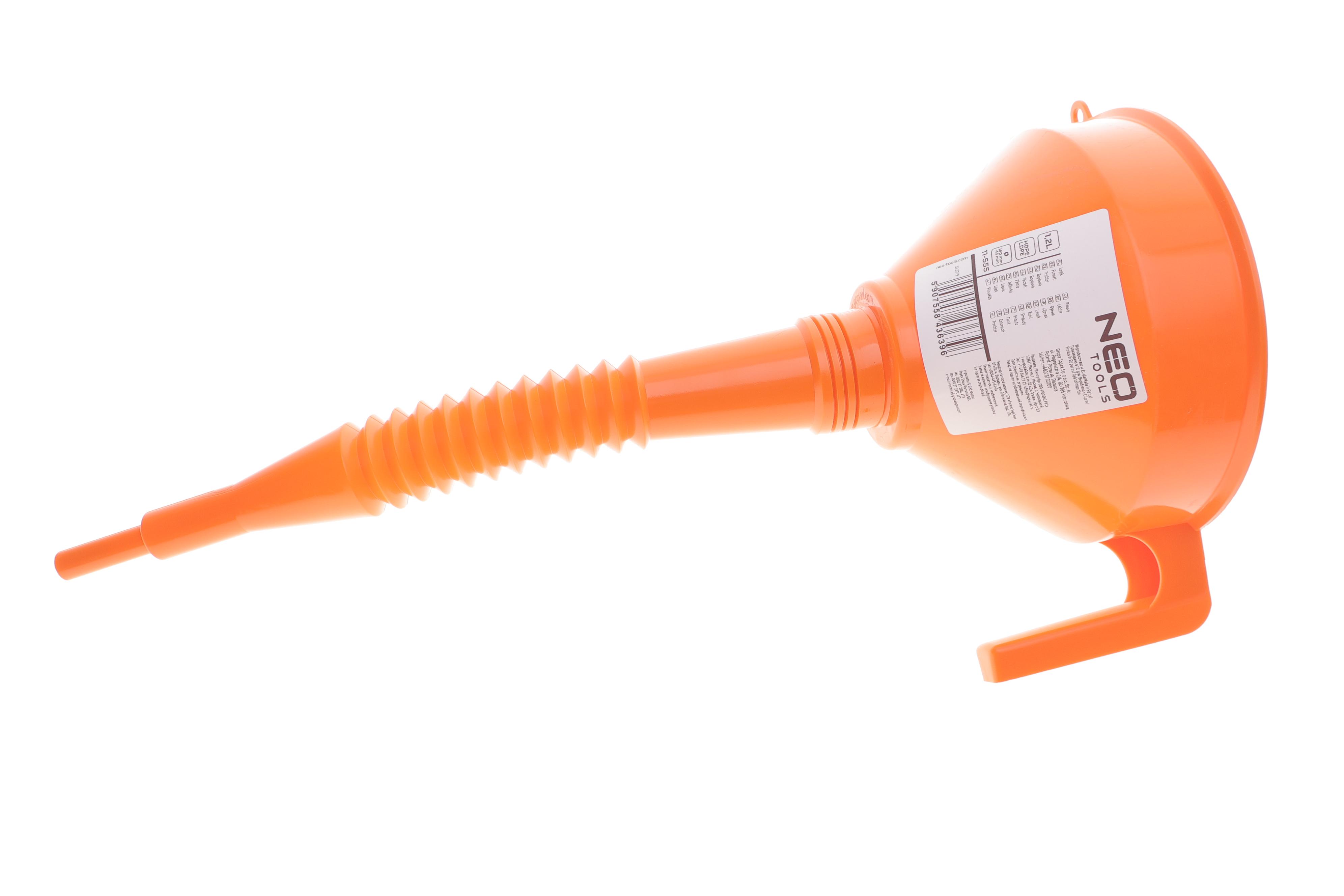 Воронка 1,2 л з гнучким шлангом 450 мм (із сіткою)