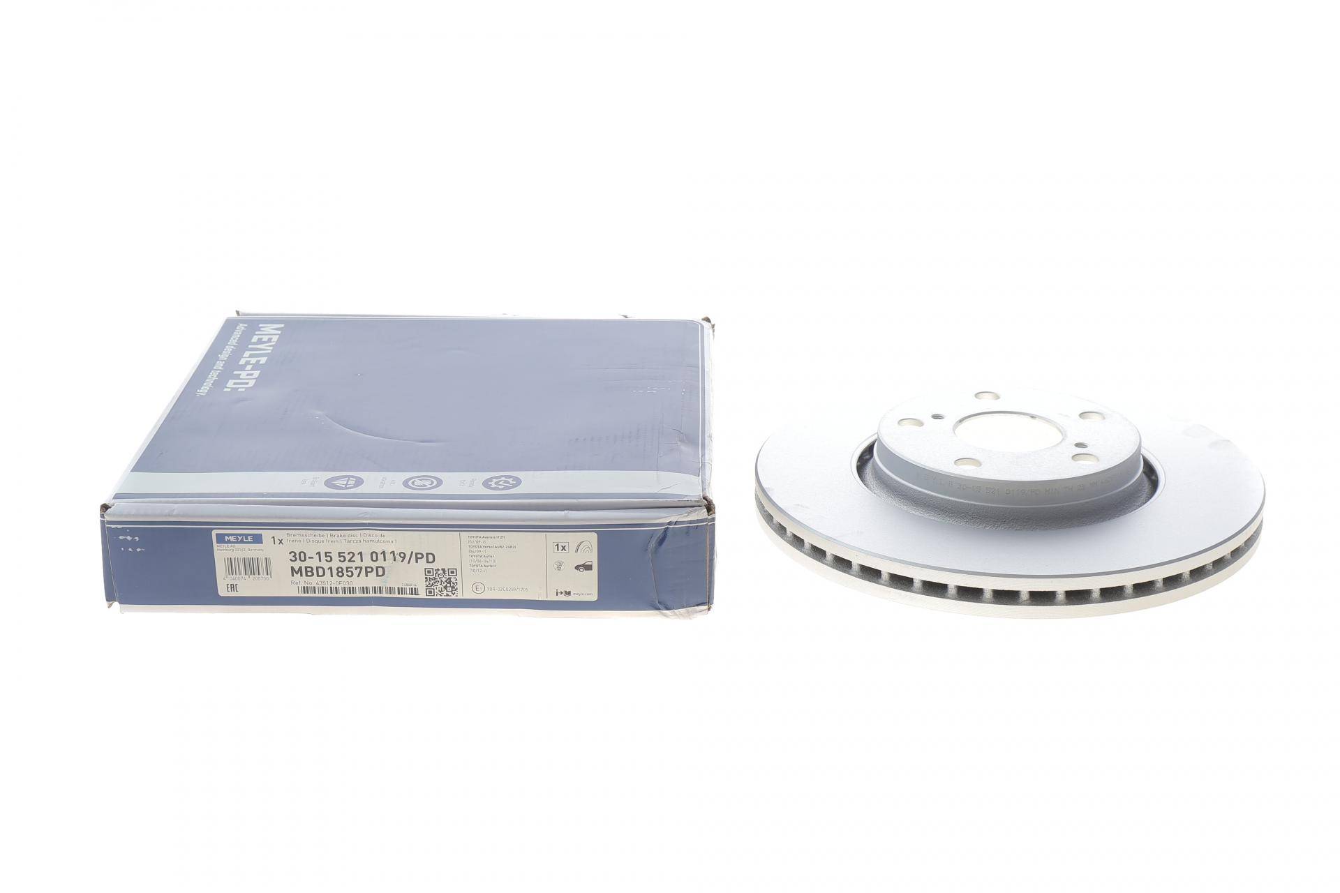 Диск гальмівний (передній) Toyota Auris 06-15/Avensis 08-18 (295x26) (з покриттям) (вентильований)