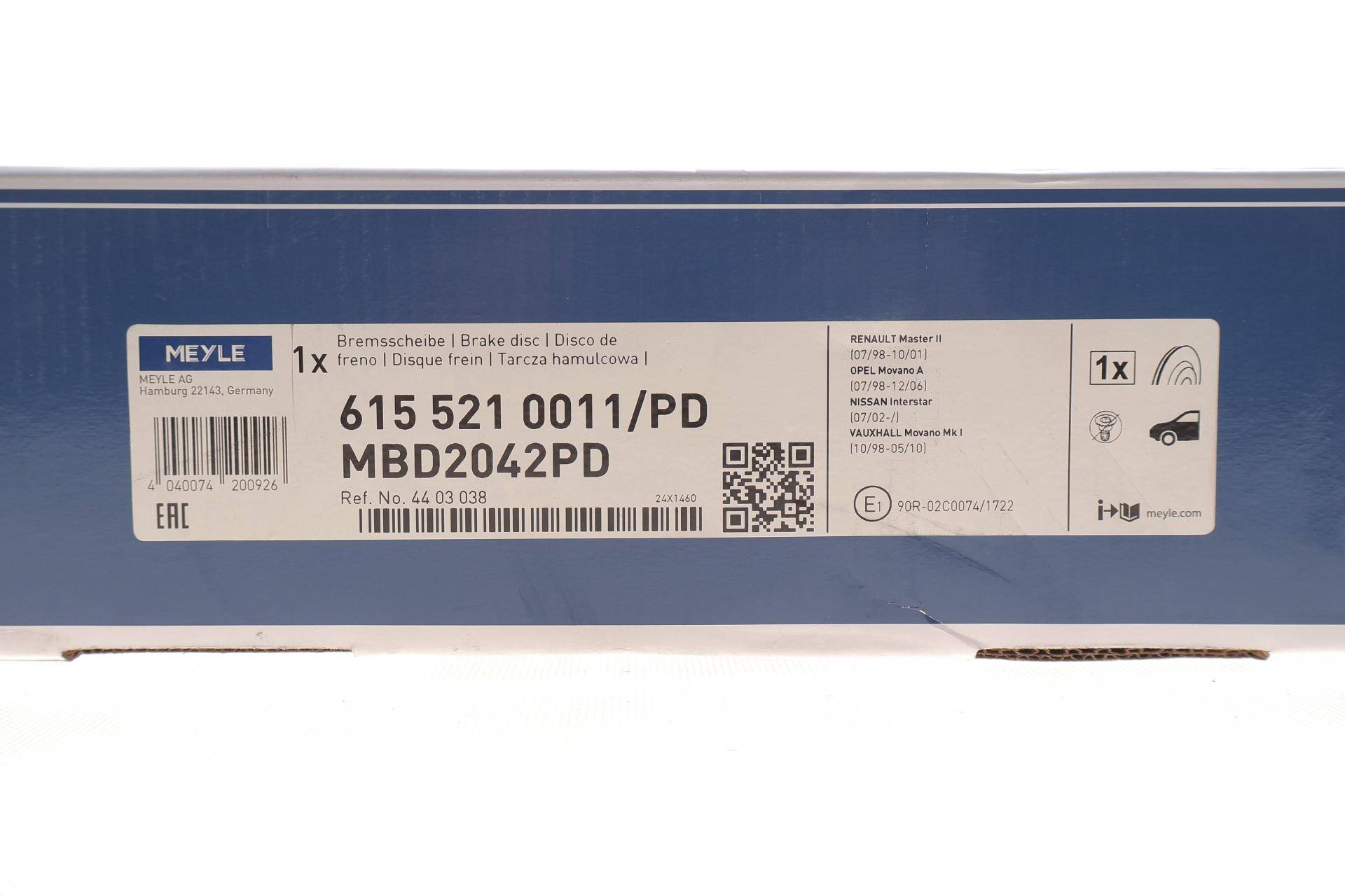 Диск гальмівний (передній) Renault Master/Opel Movano 98- (305,5x28) (R16)