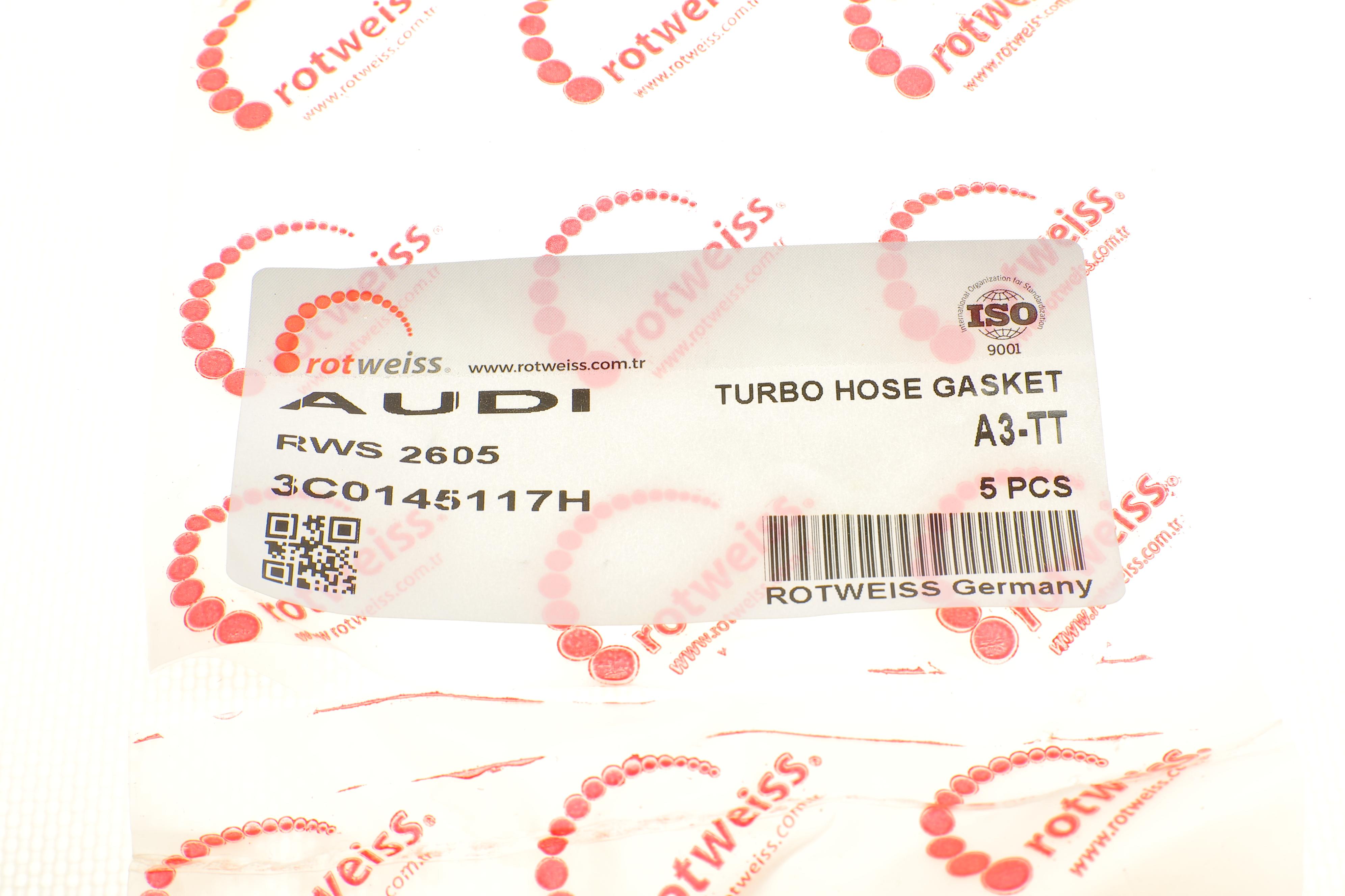 Прокладка патрубка інтеркулера ущільнююча VW Caddy III/T5 03- (d=61.9mm)