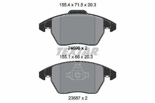 Колодки гальмівні (передні) Audi A1/Seat Ibiza/VW Polo 10- (Teves) Q+