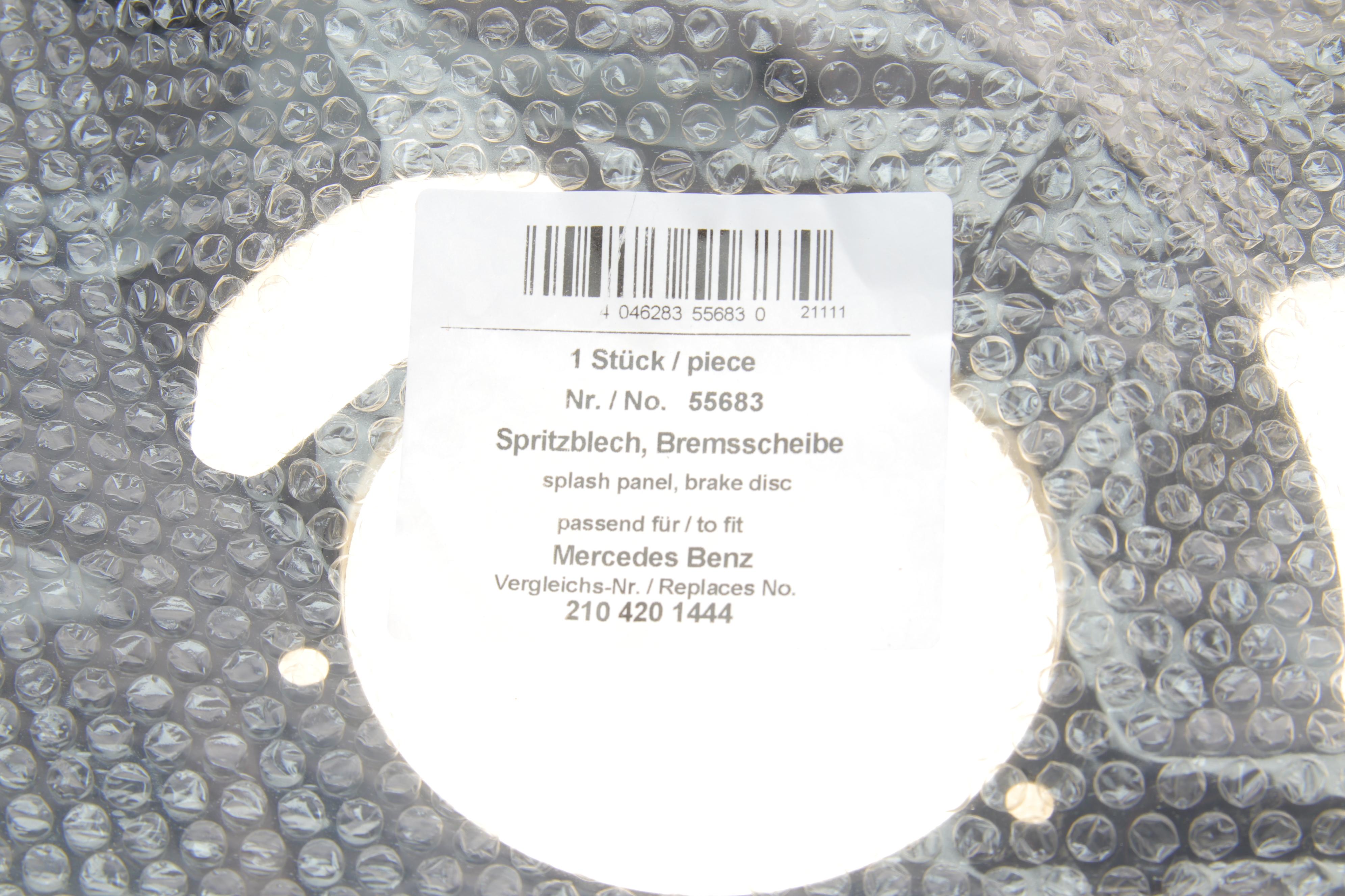 Захист диска гальмівного (заднього) (L) MB C-class (W202) 93-00/E-class (W210) 95-02