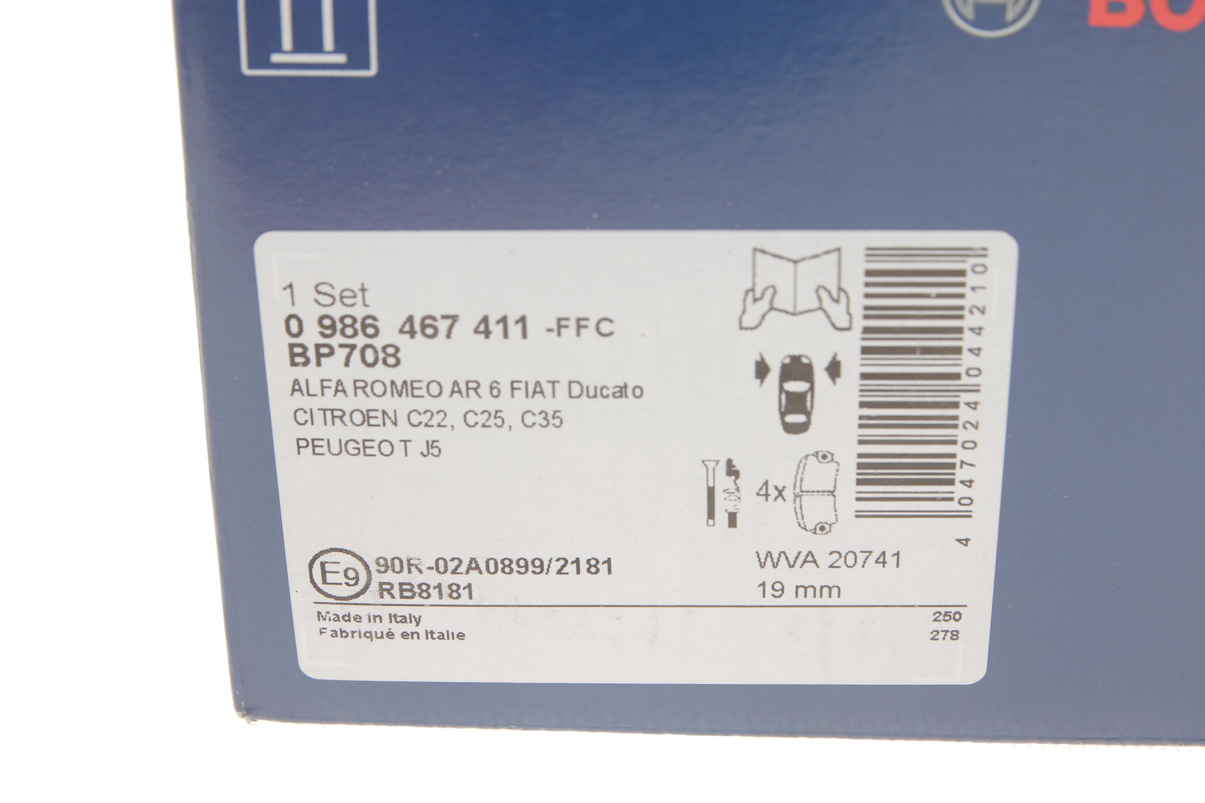 Колодки гальмівні (передні) Citroen C25/Fiat Ducato/Peugeot J5 81-94 (+датчики)