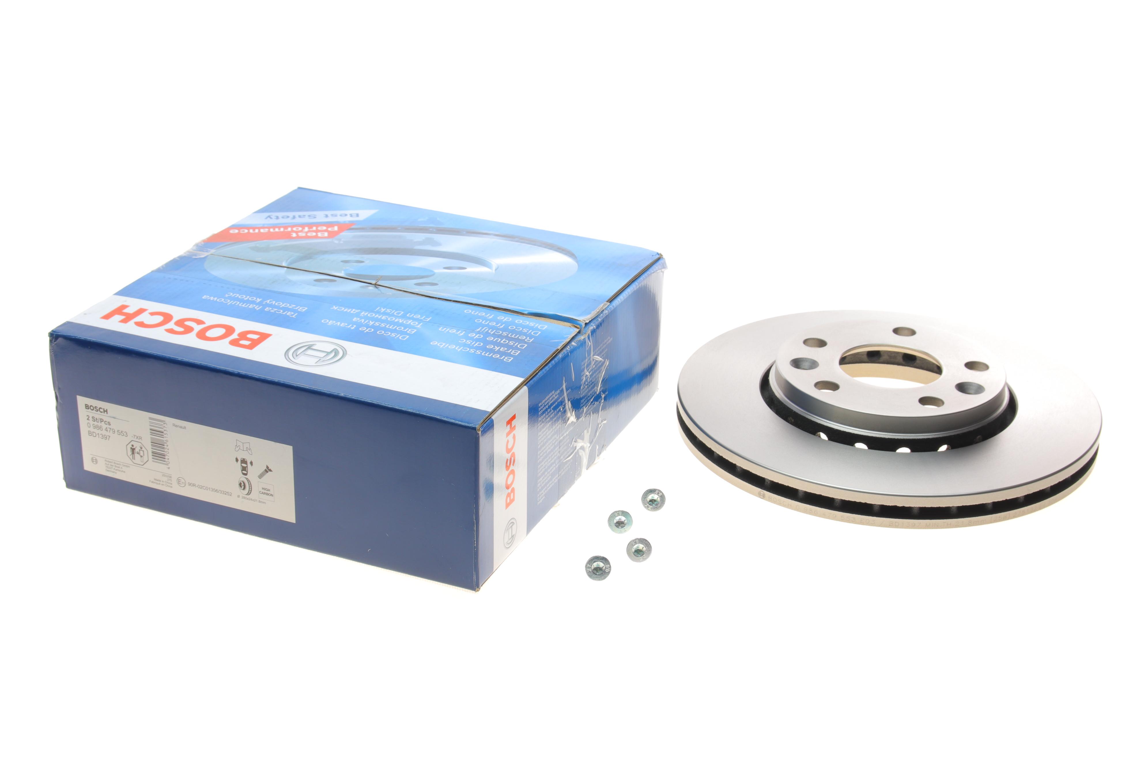 Диск гальмівний (передній) Renault Megane III/IV/Scenic 08- (280x24) з к-тю болтів