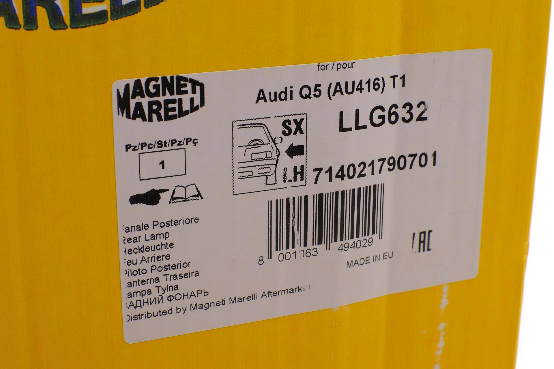 Ліхтар задній Audi Q5 2.0/3.0 TFSI/TDI 08-17 (L) (LLG632)