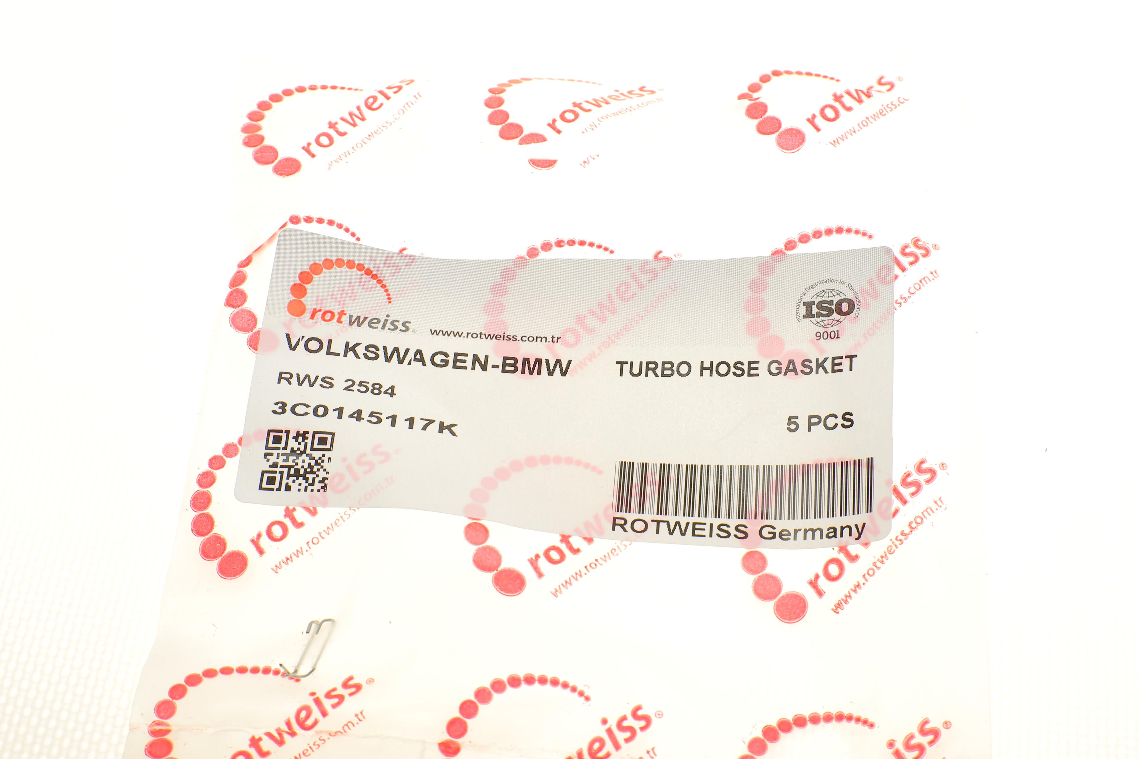 Прокладка патрубка інтеркулера ущільнююча VW T5 2.5 TDI 03-09/BMW X6 3.0d 08-14 (67.9mm)