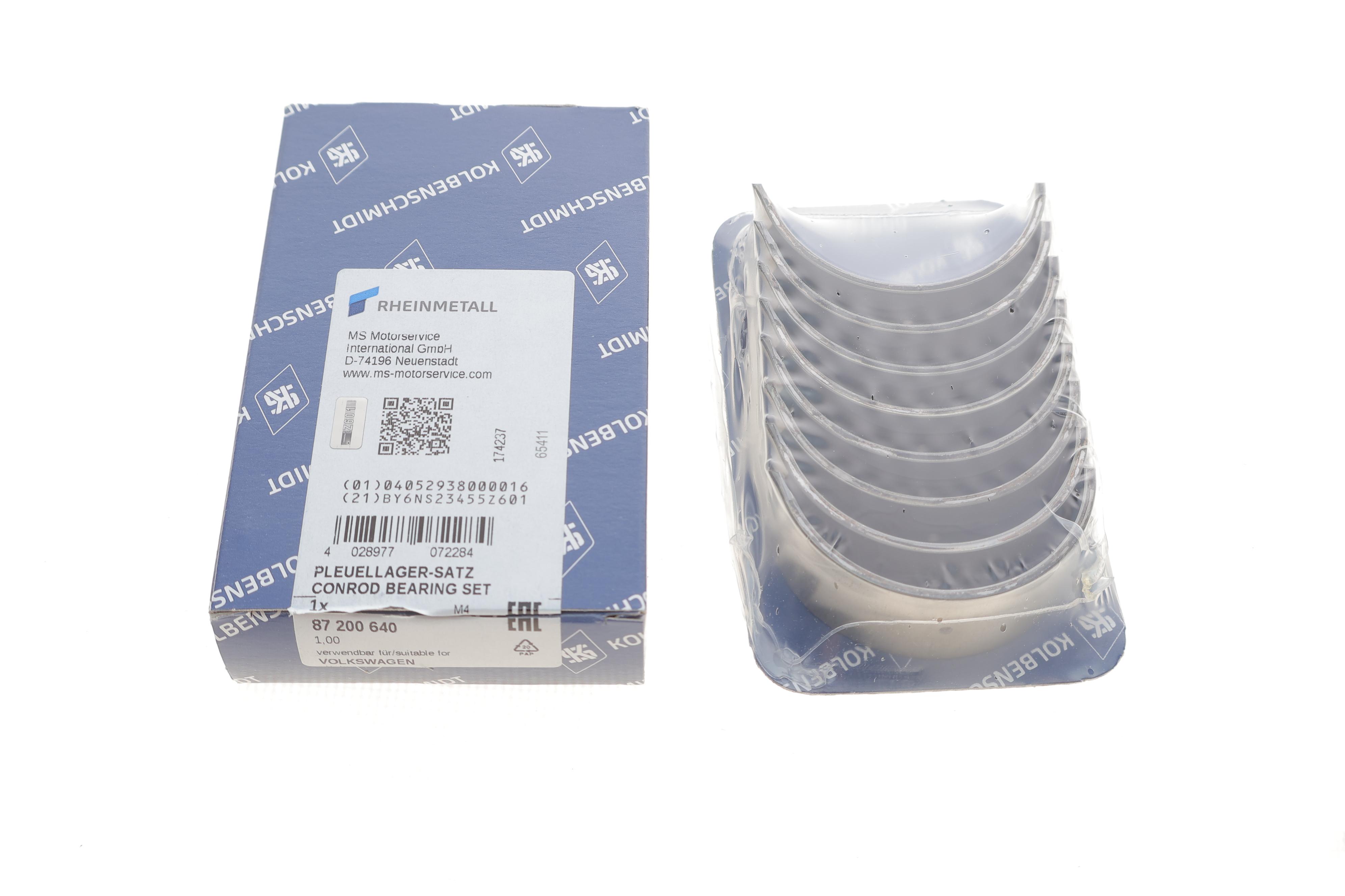 Вкладиші шатунні Audi A4/A6/Seat Cordoba/Ibiza/Leon/Toledo/Skoda Felicia/Octavia/VW Caddy/Golf I