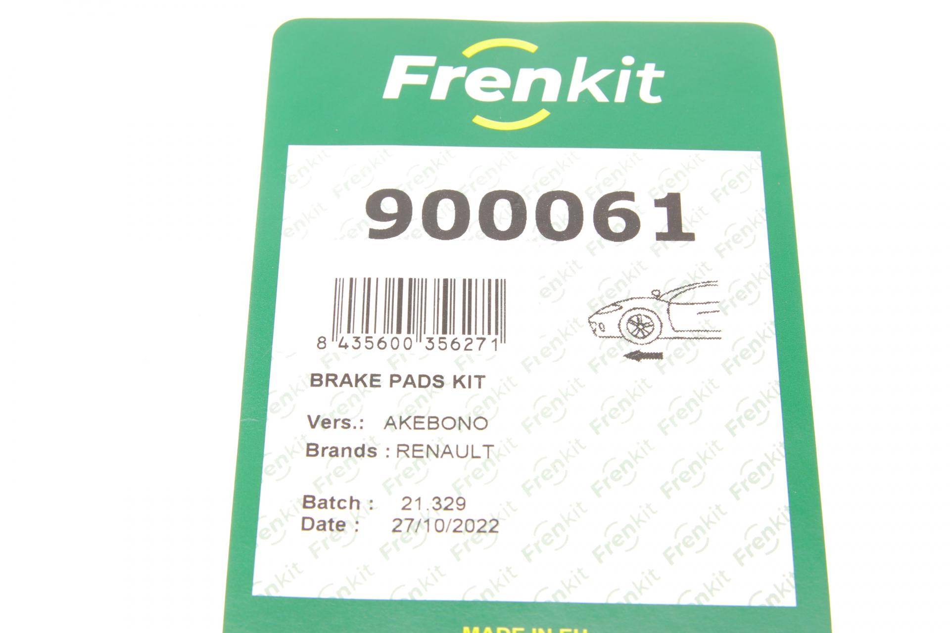 Планка супорта (переднього) прижимна (к-кт) Renault Megane/Scenic 16- (Akebono)