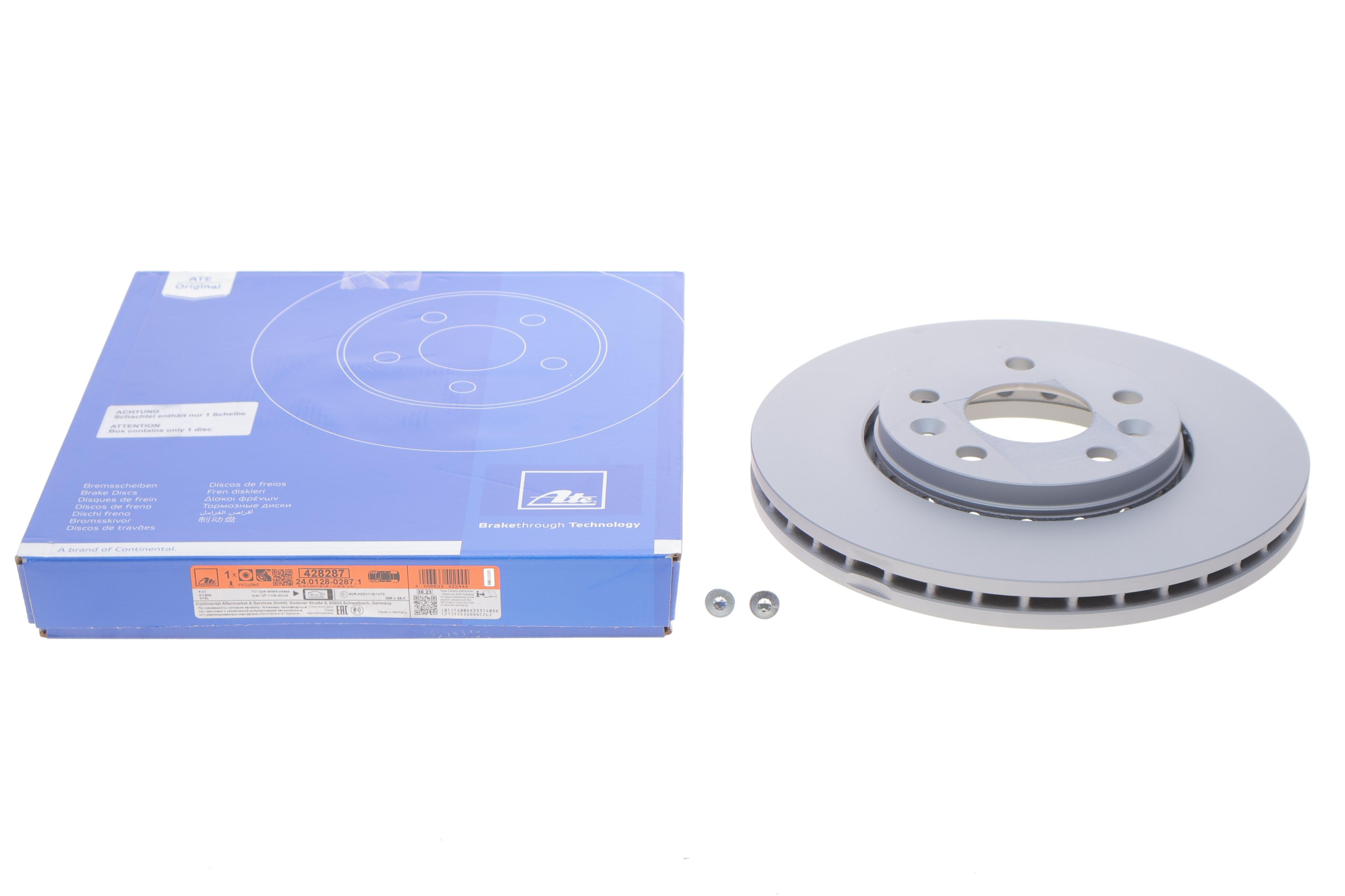 Диск гальмівний (передній) Renault Trafic 14- (296x28) (з покриттям) (вентильований)