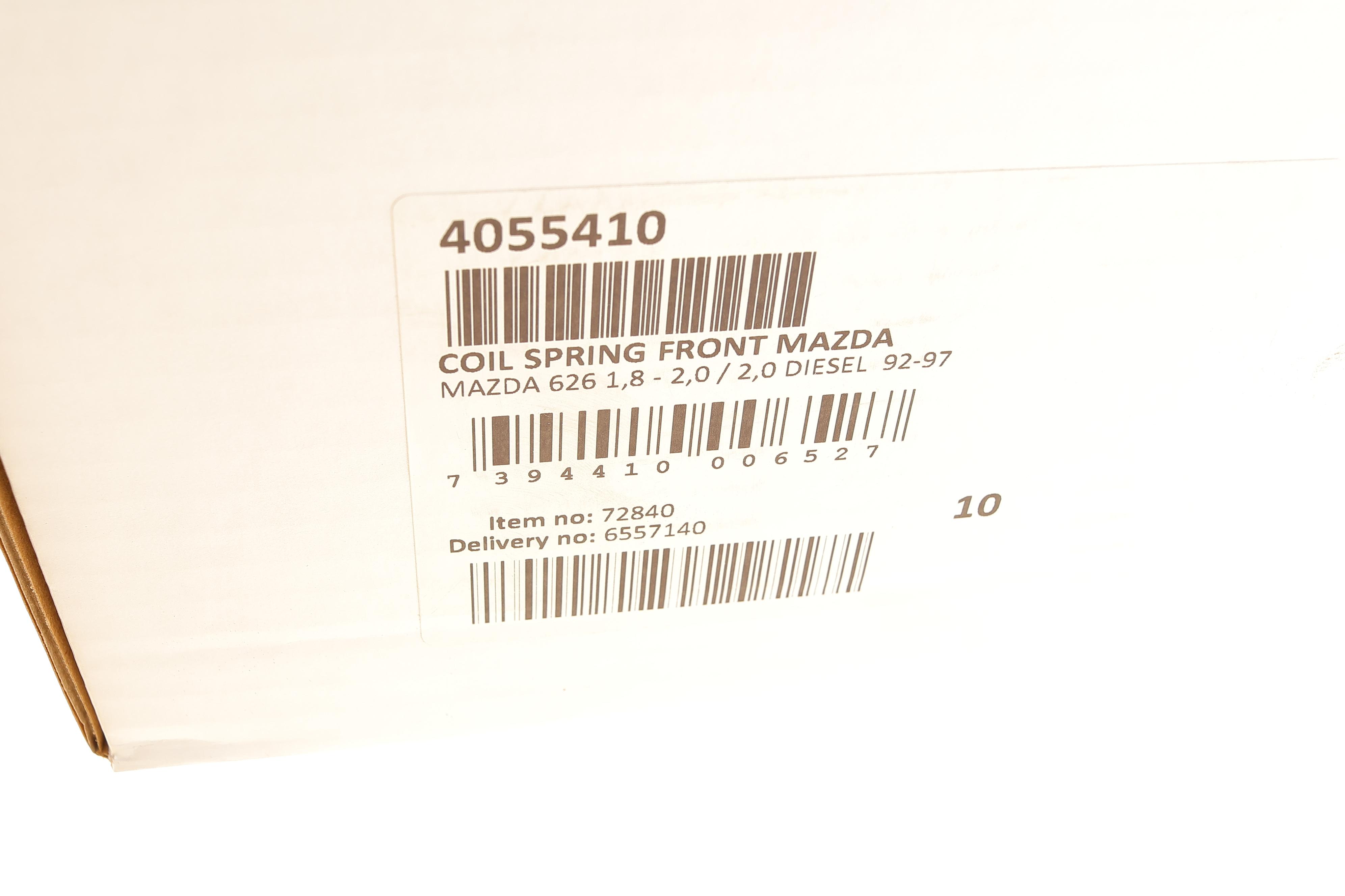 Пружина (передня) Mazda 626 IV 1.8i/2.0i/2.0D GLX Comprex 92-97 (седан/нах.зад.частина)