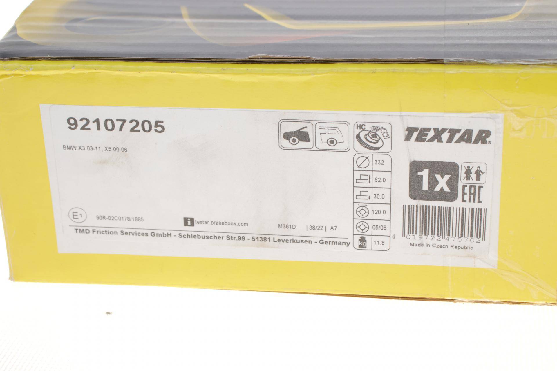 Диск гальмівний (передній) BMW X5 (E53) 00- (332x30) PRO+