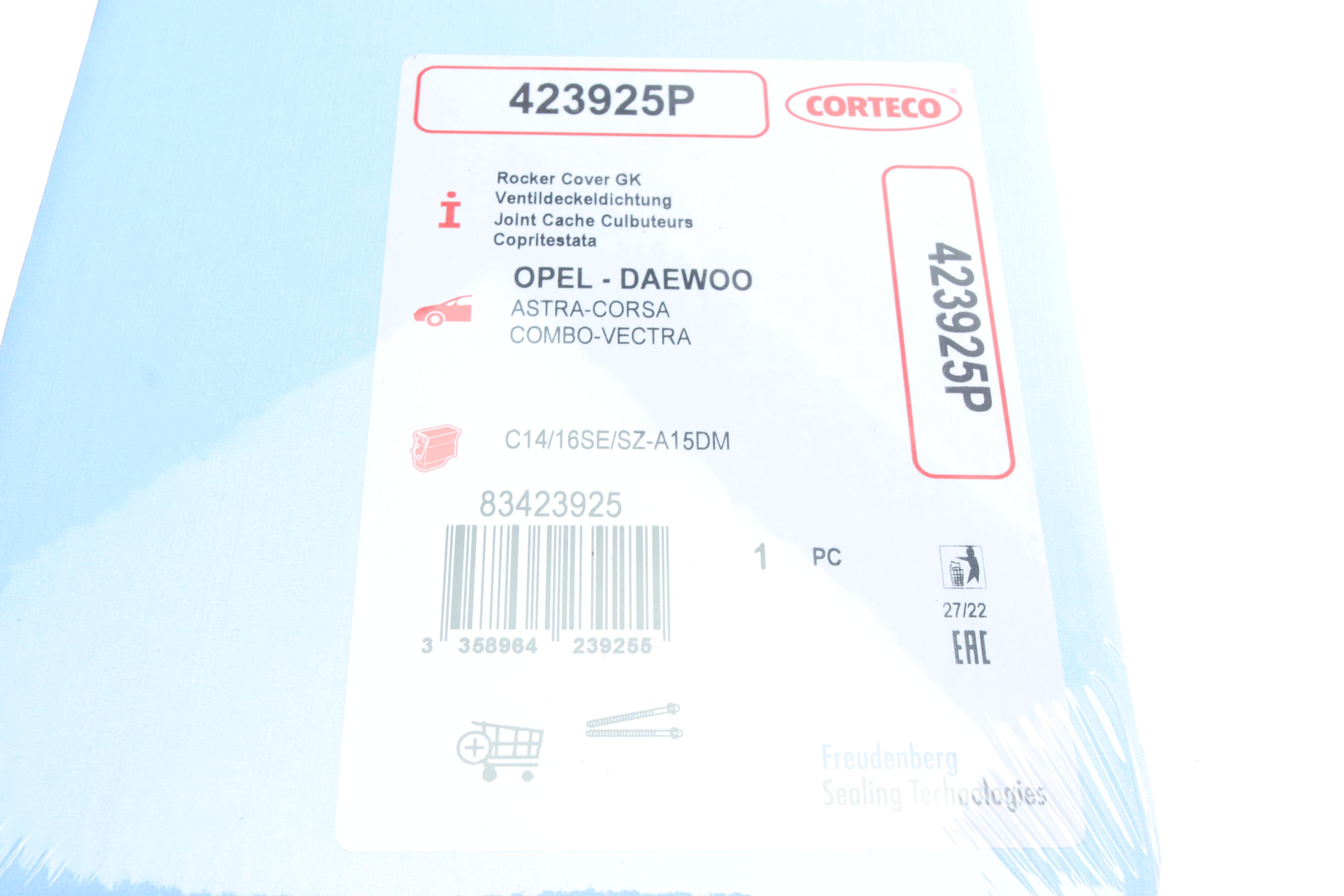 Прокладка кришки клапанів Daewoo Lanos/Opel Astra 1.4-1.6i 97-05