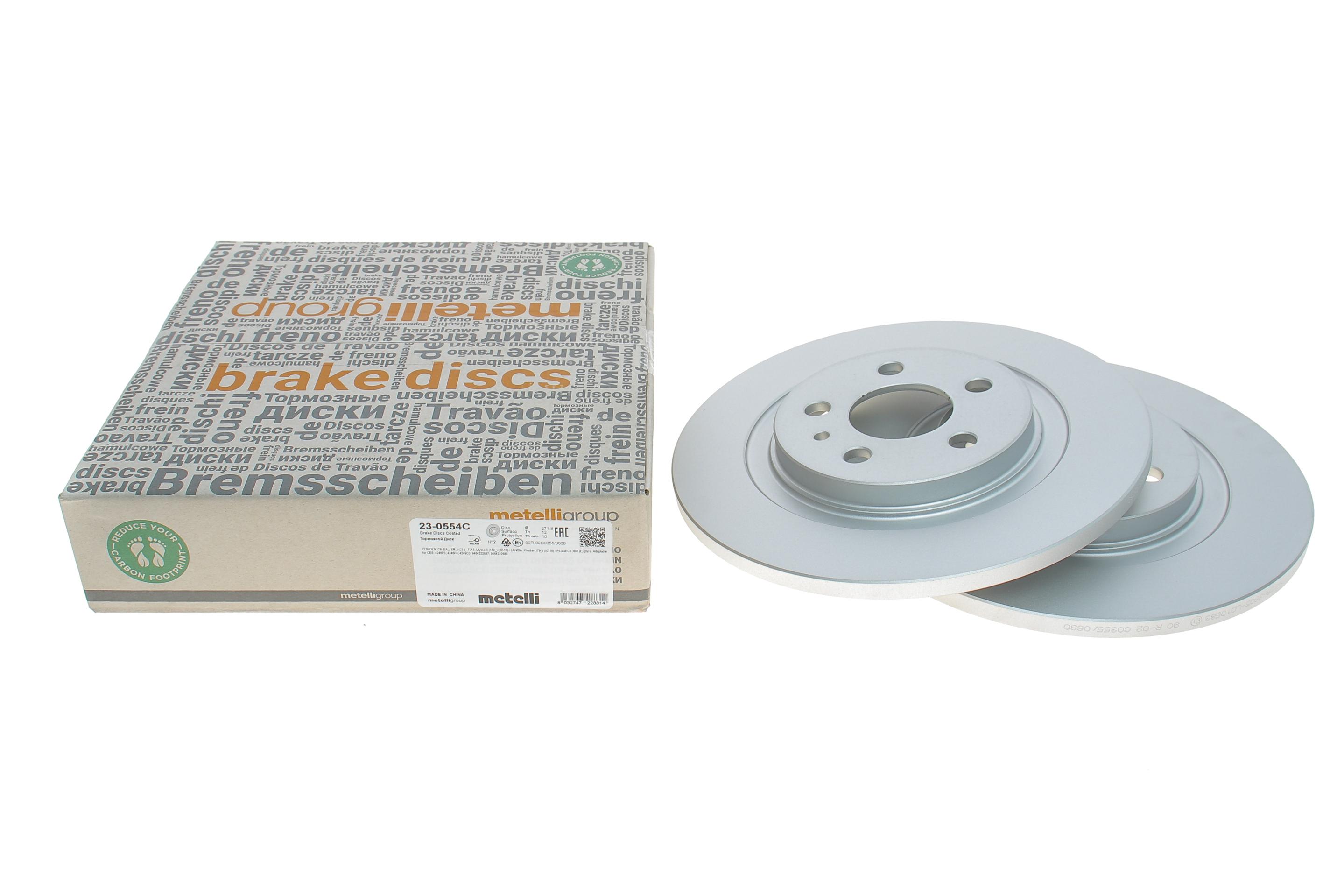 Диск гальмівний (задній) Peugeot 807 02-/Fiat Ulysse 02-11/Citroen C8 02- (272x12)