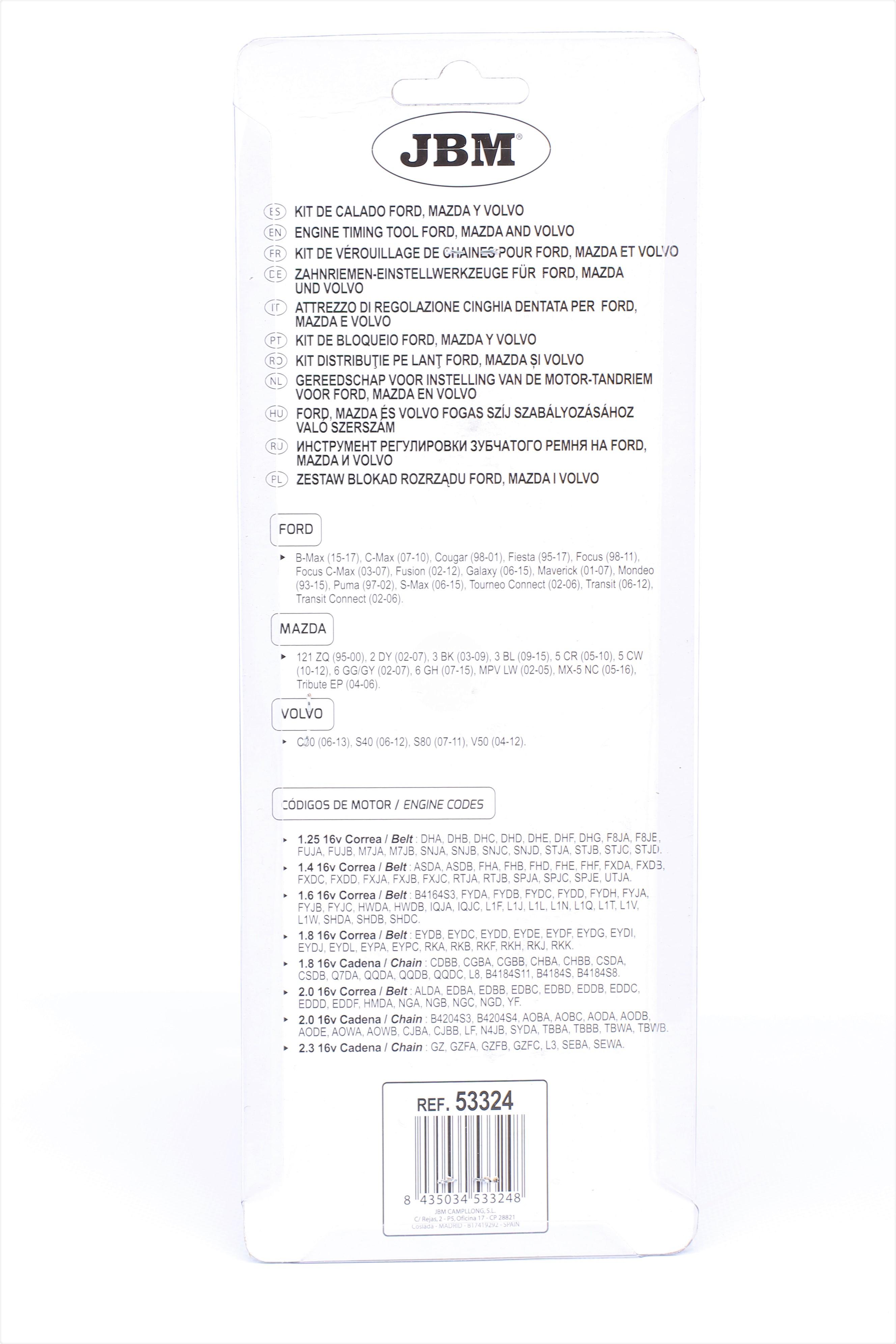 Інструмент регулювання зубчатого ременя Ford, Mazda, Volvo