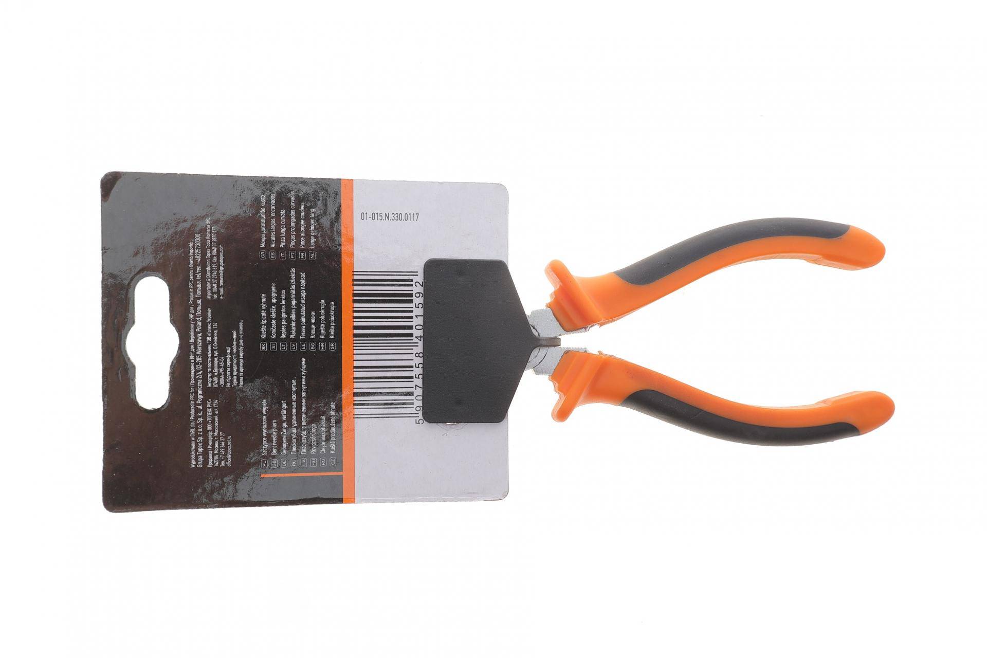 Плоскогубці загнуті з подовженими губками 6" L-160 мм