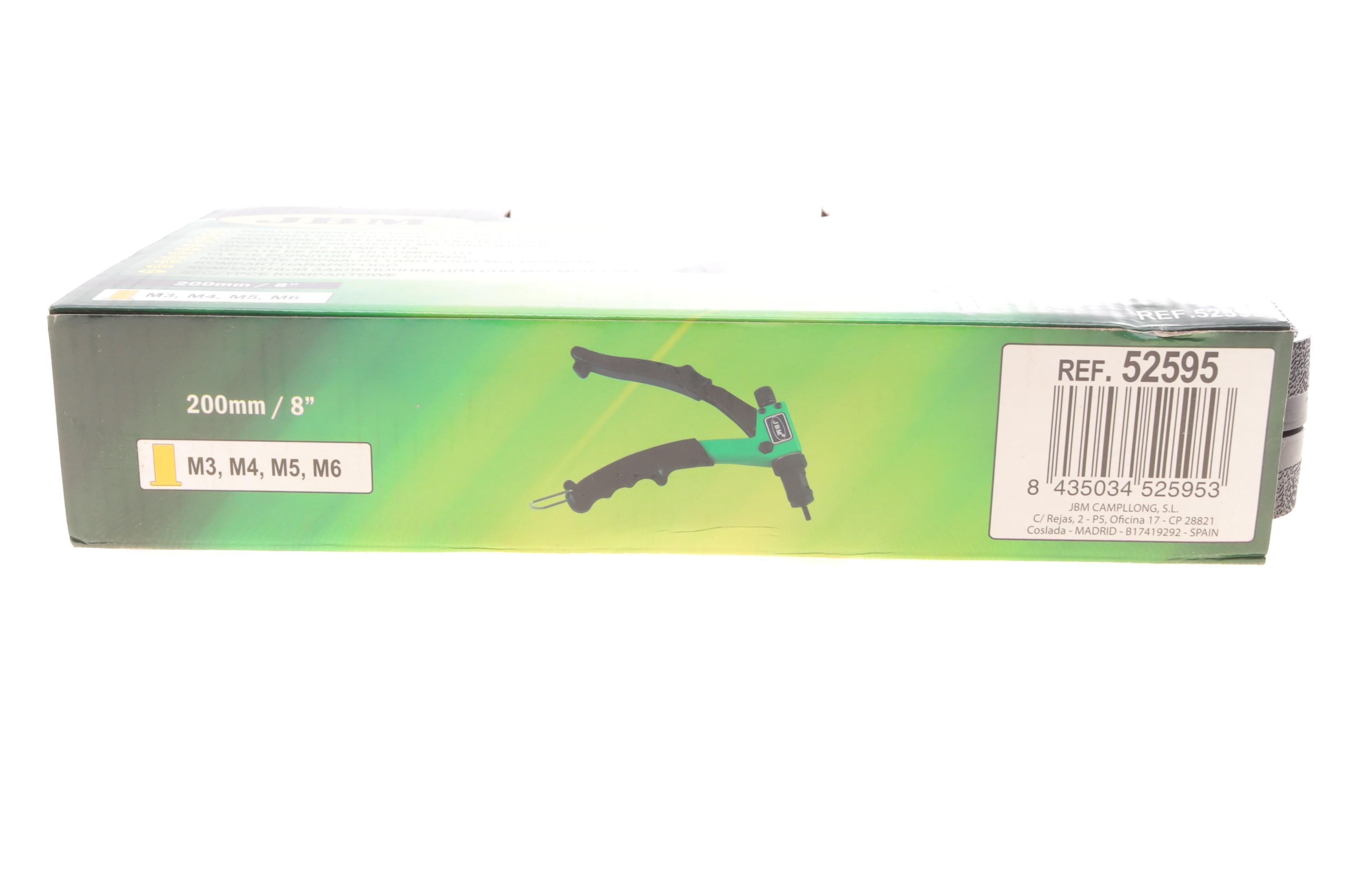 Заклепник компактний для гайок,які знімаються 200mm/8" (M3/M4/M5/M6)