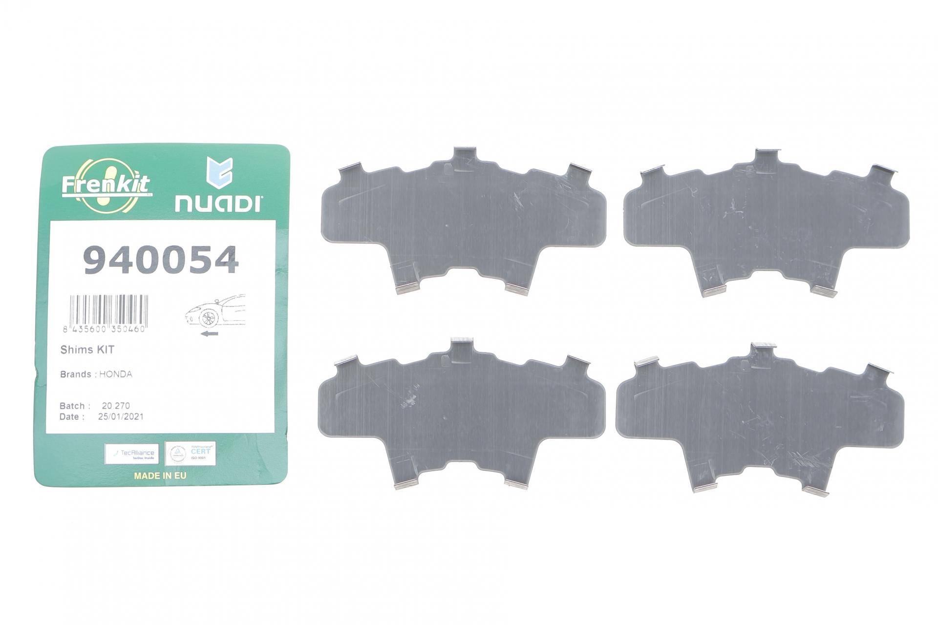 Комплект протискрипних пластин (передніх) Honda Civic VII 01-05 (Sumitomo)