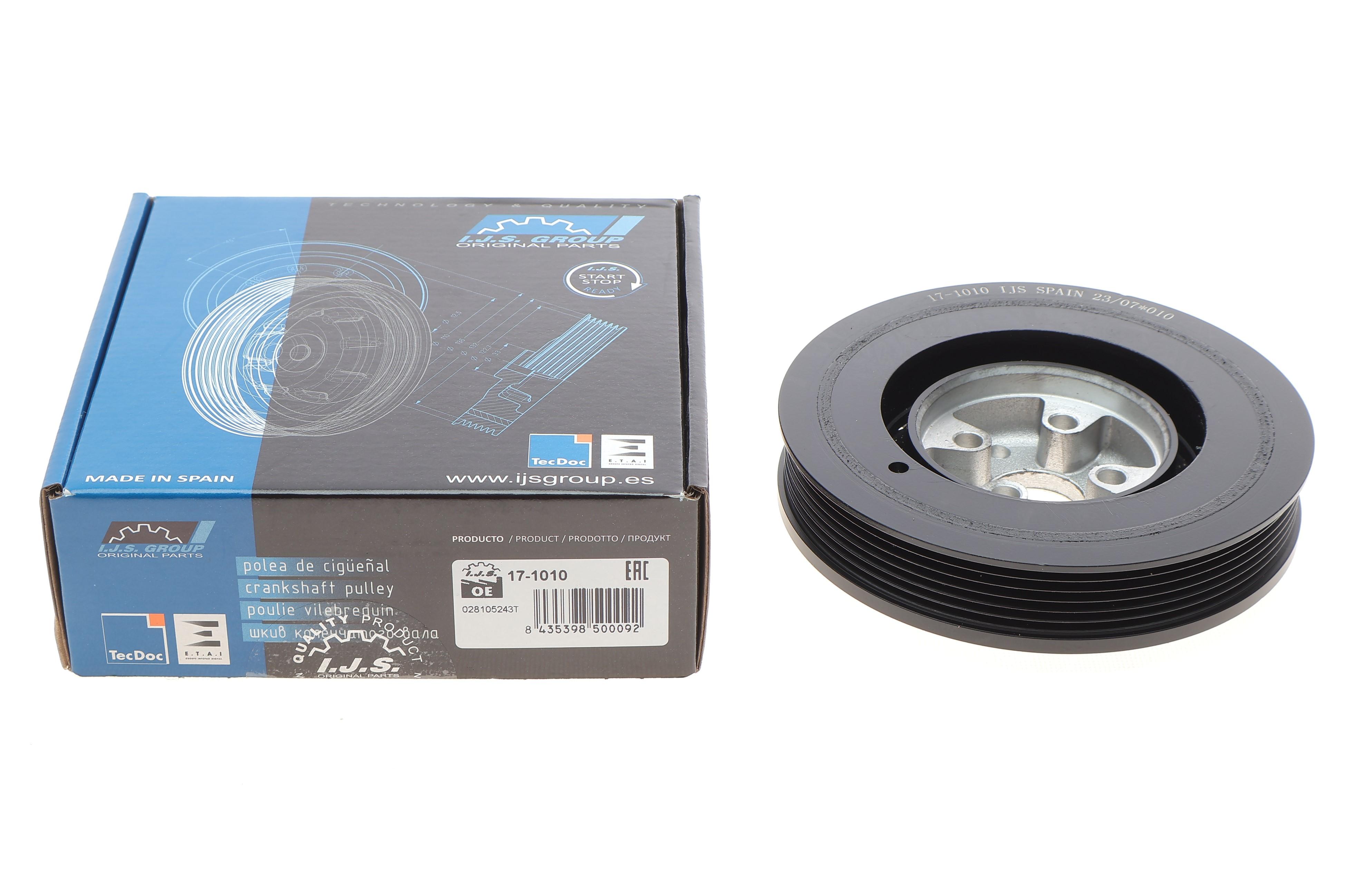 Шкив коленвала VW Caddy II/T4 1.9TDI (6PK)