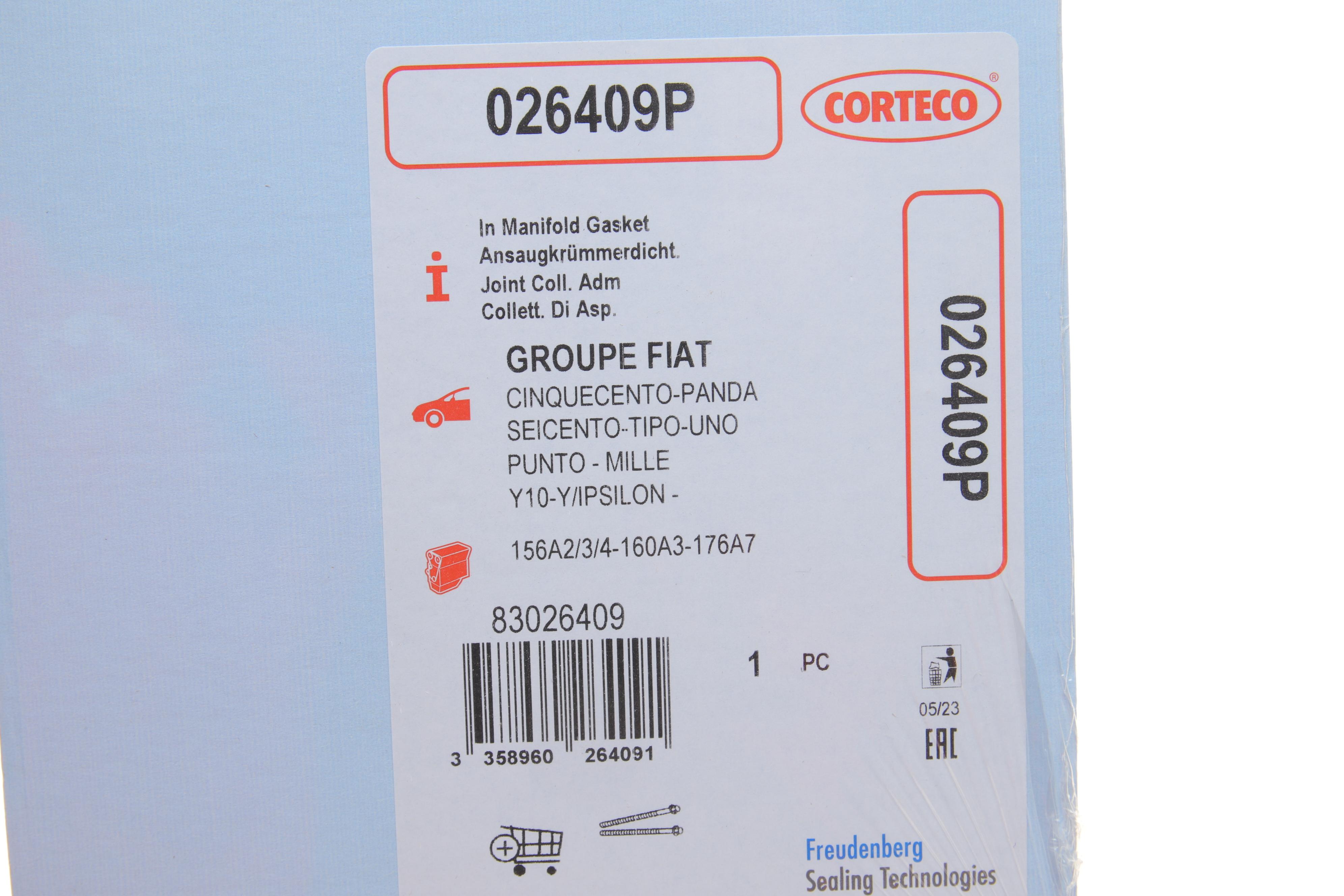 Прокладка колектора впускного Fiat Panda/Punto 1.0-1.2 86-04