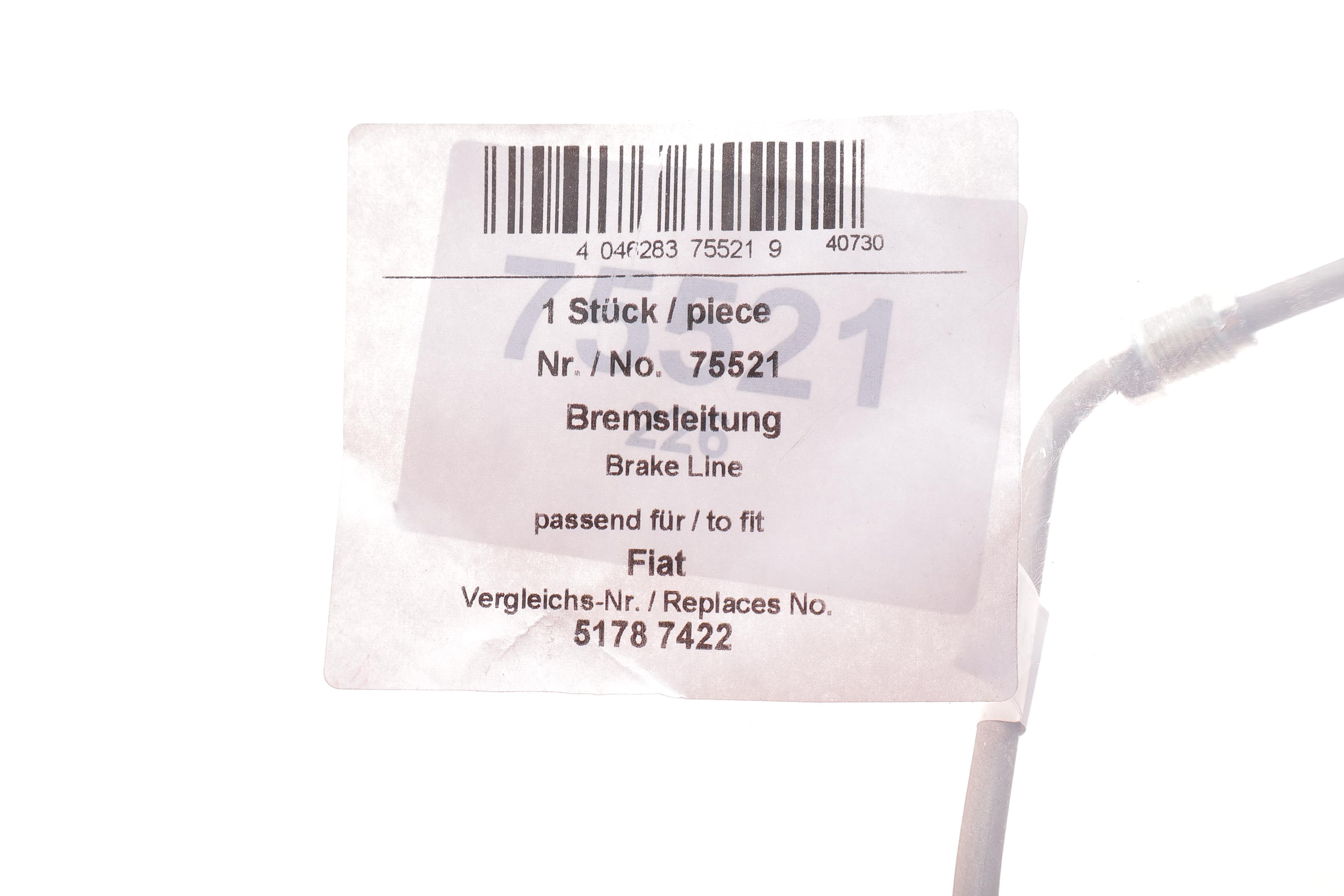 Шланг гальмівний (задній) Fiat 500/500C 07- (L)