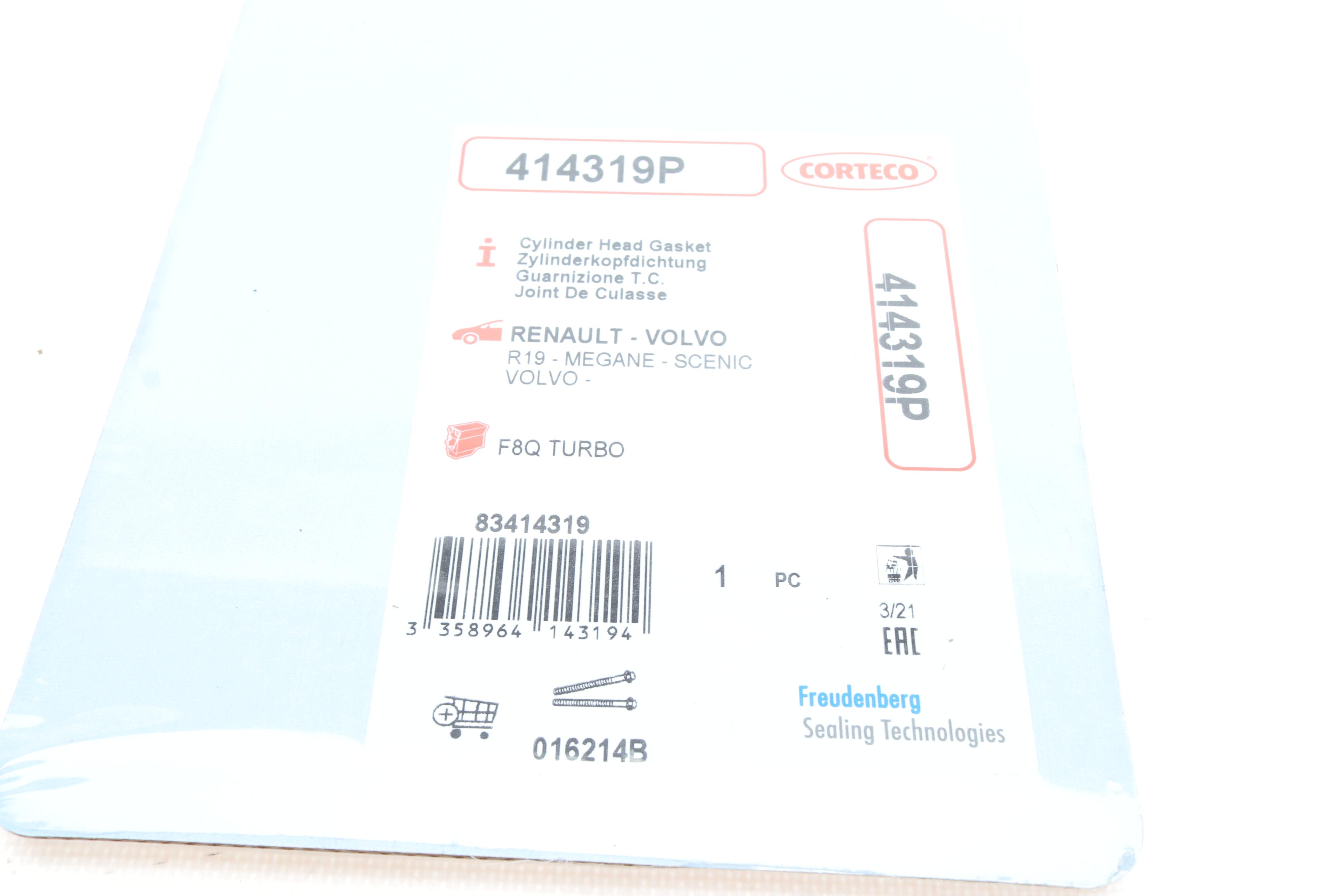 Прокладка ГБЦ Renault Kangoo 1.9D 97- (2 мітки)