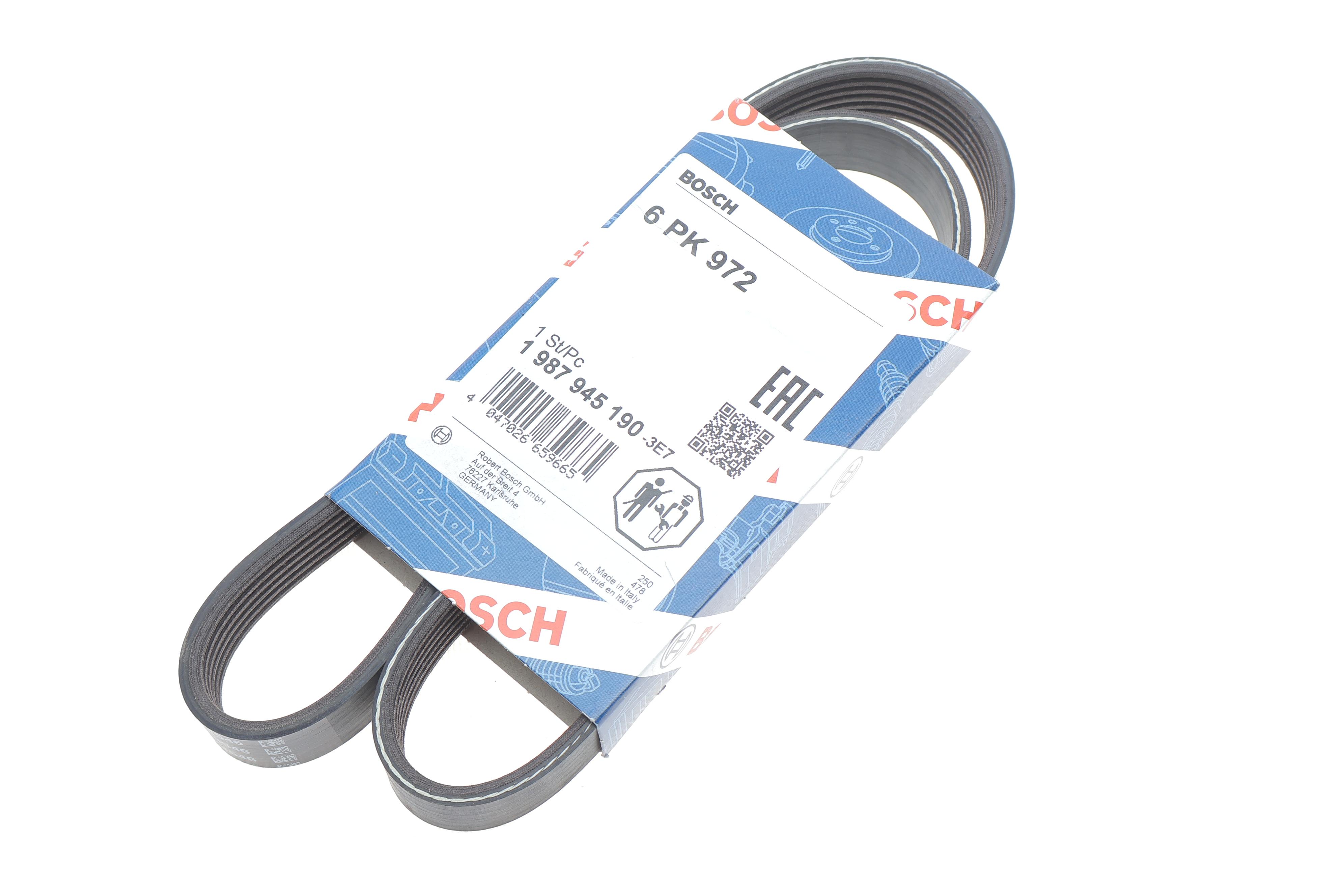 Ремінь генератора Mazda 6 2.5 13-/Toyota Corolla 1.4 D 04-14 (6PK972)