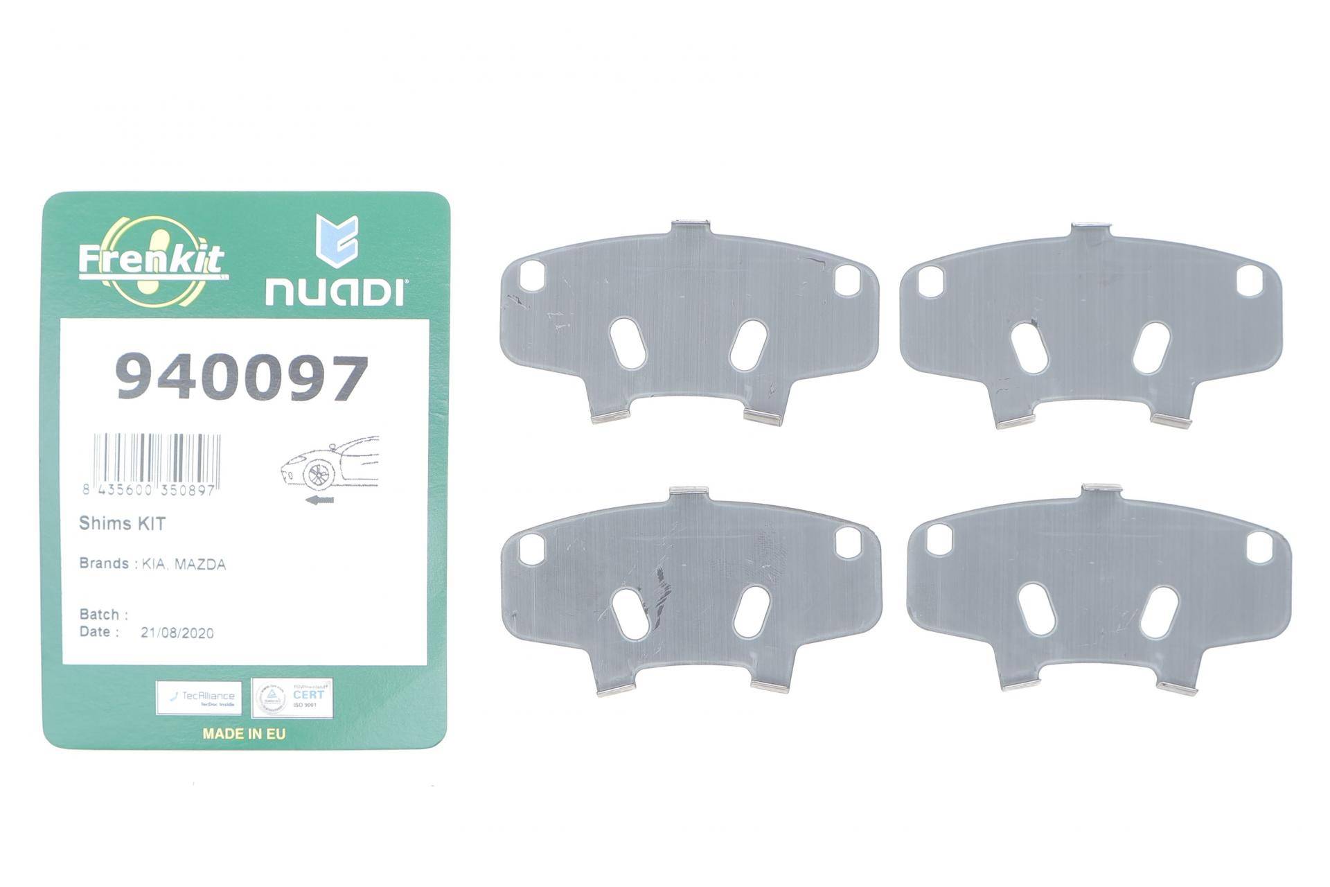 Комплект протискрипних пластин (передніх) Kia Rio 00-05/Mazda 626 IV/MX-6 92-99 (Mando/Sumitomo)