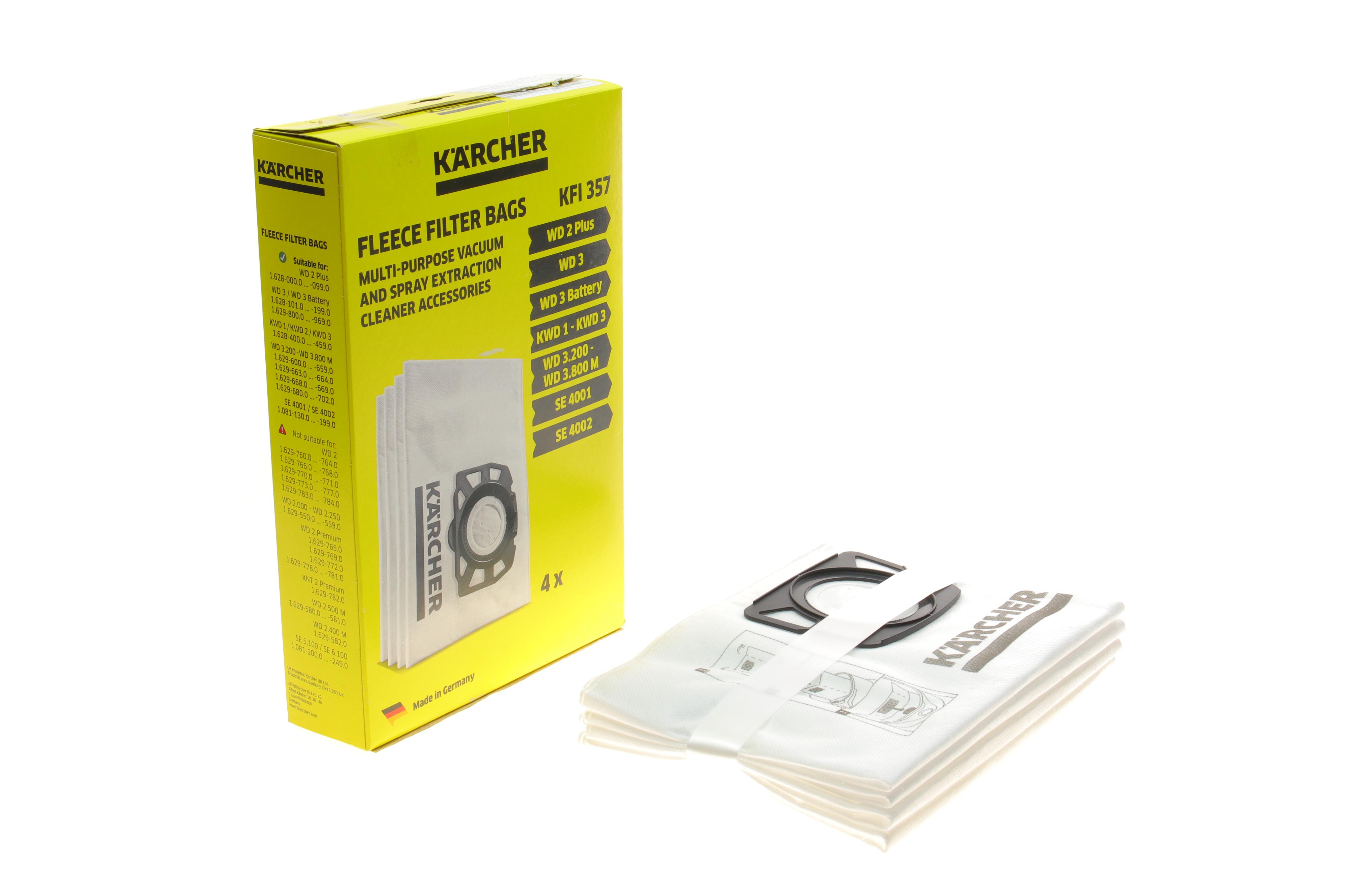 Фильтр-мешки флисовые (WD 2 Plus/WD 3/WD 3 Battery/KWD 1-3) (4шт)