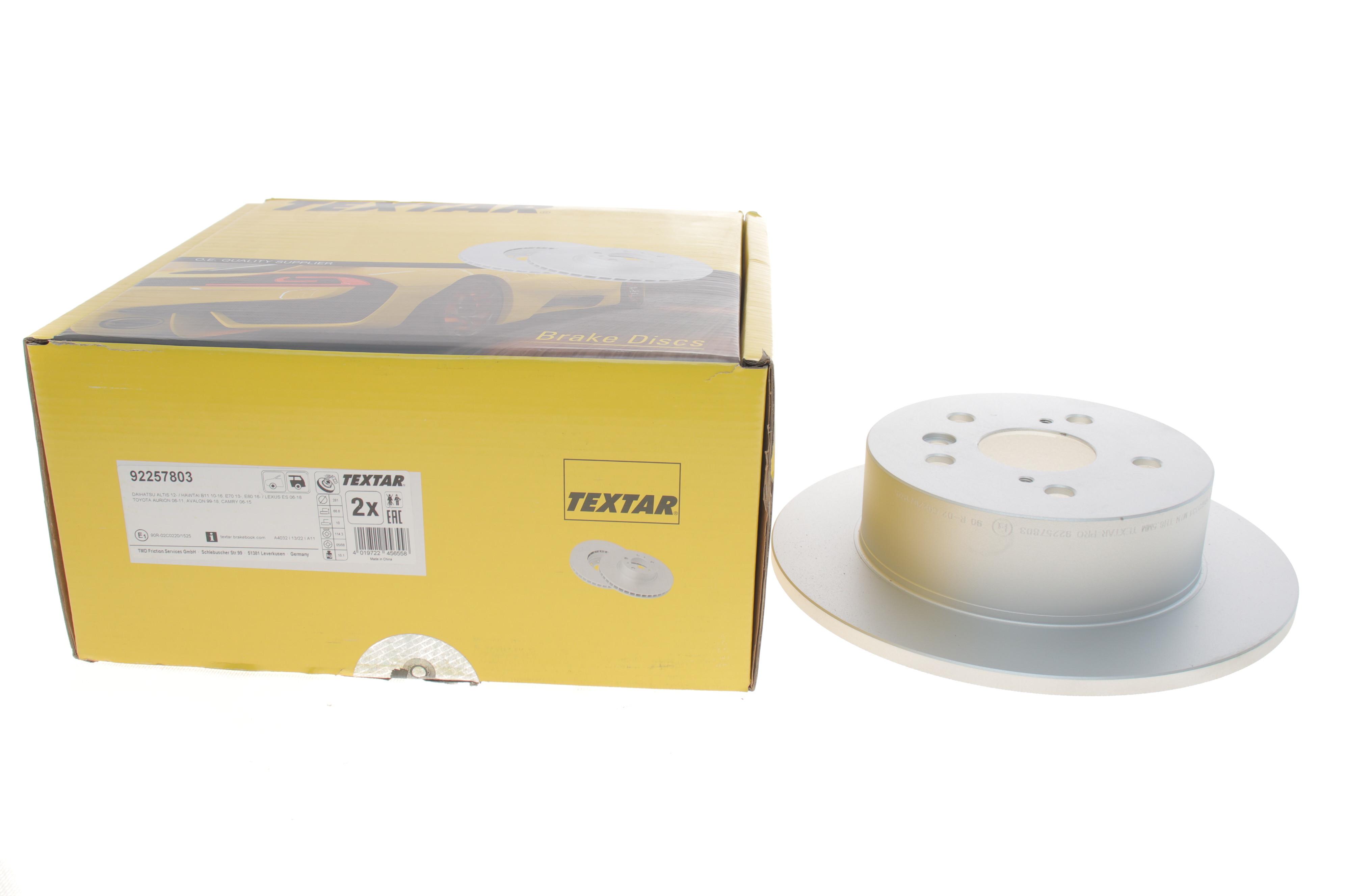 Диск гальмівний (задній) Toyota Camry/Lexus ES 06- (281x10) PRO