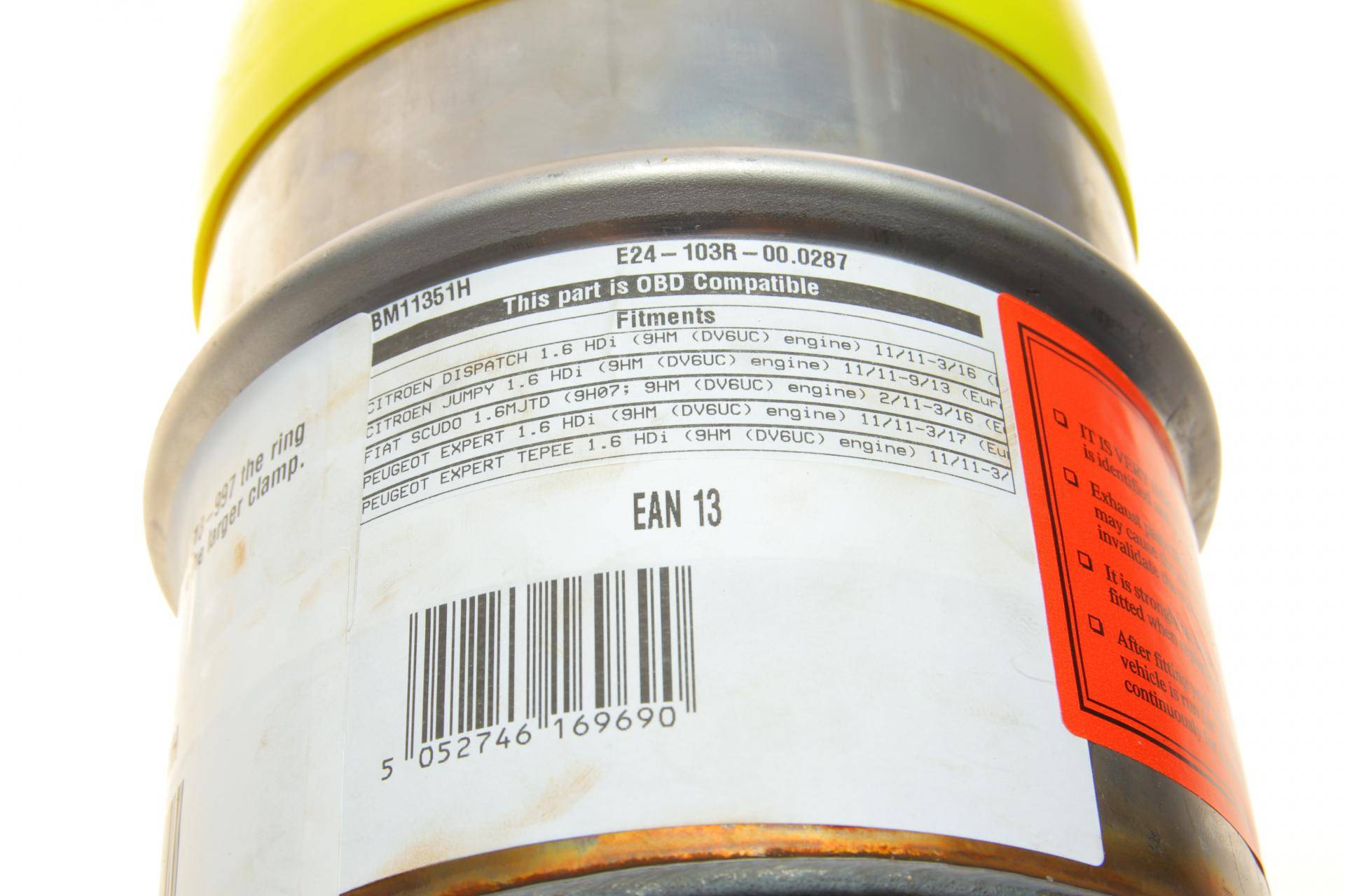 Фільтр сажевий Citroen Jumpy/Peugeot Expert 1.6HDi 07- (Euro 5)