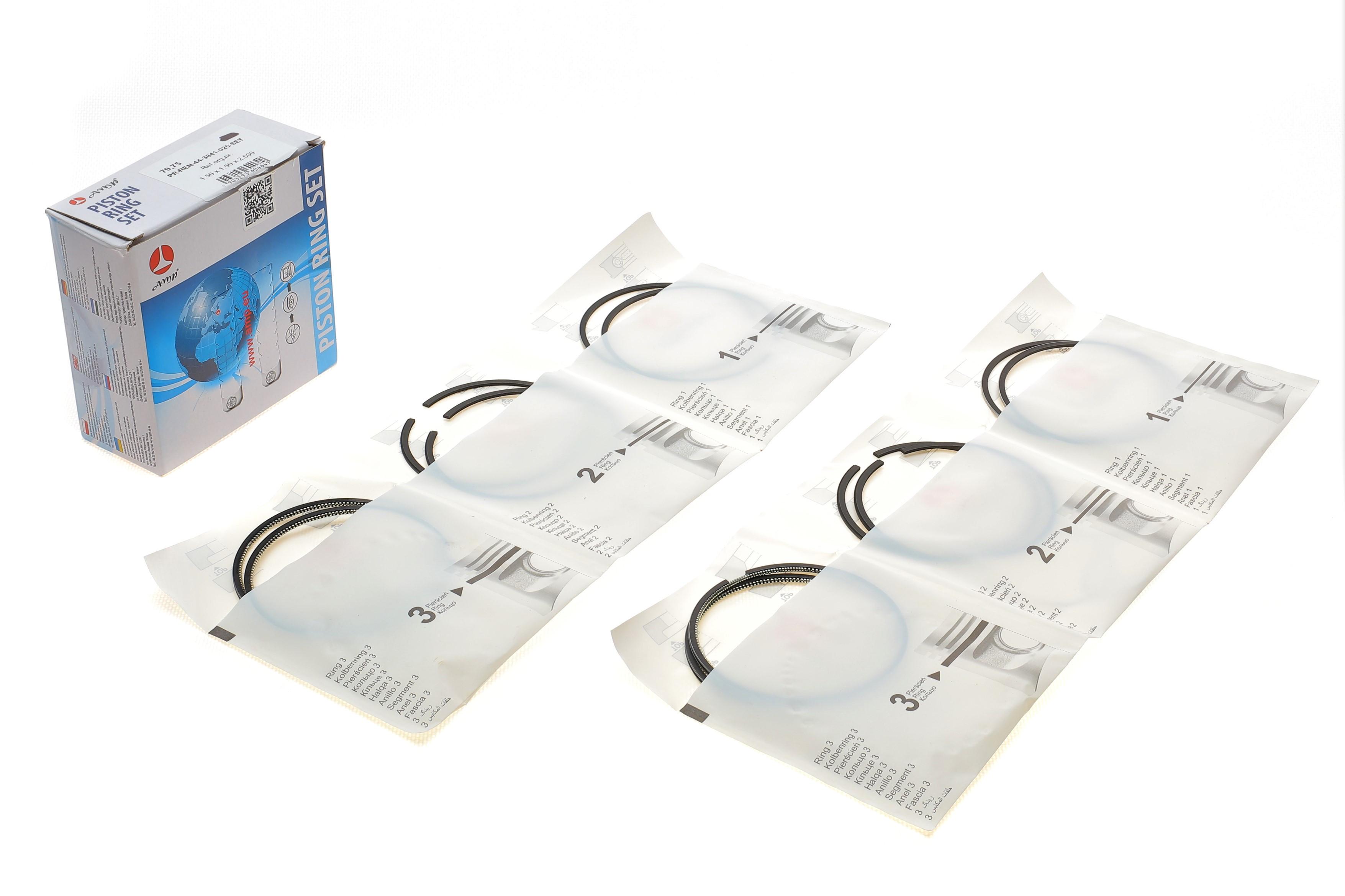 Кольца поршневые Renault Kangoo 1.6 16V 01- (+0,25/79,75mm) (1.5x1.5x2.5)