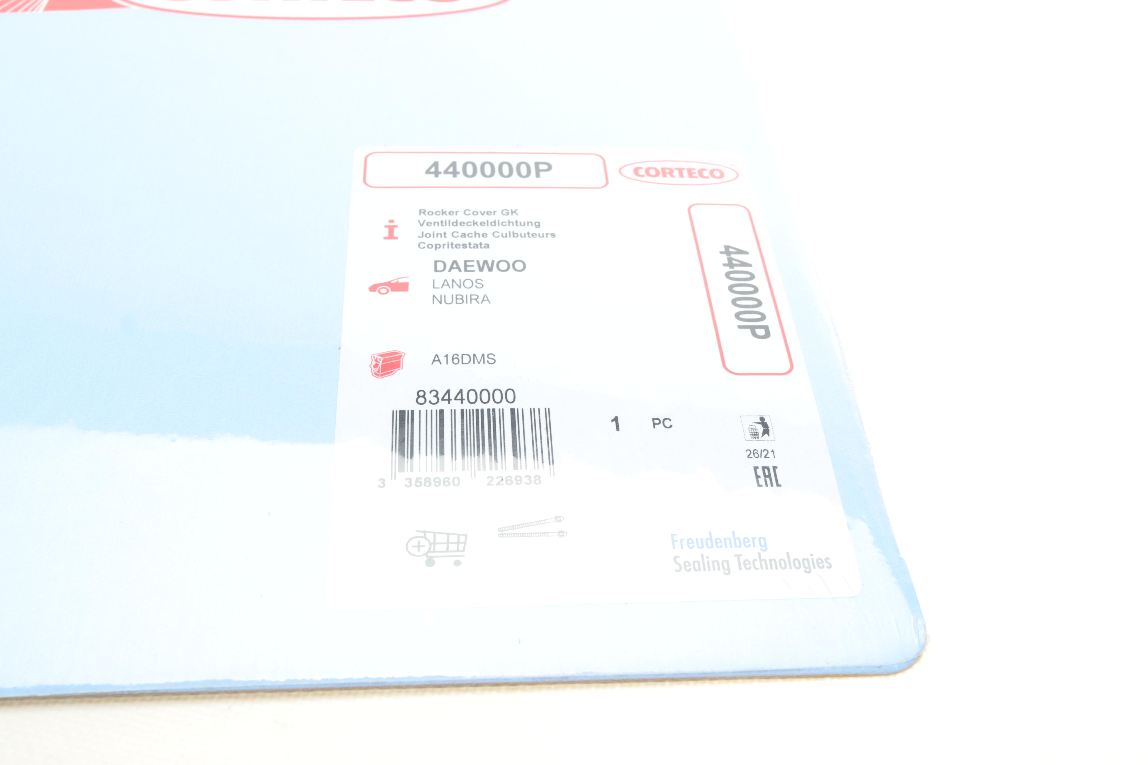 Прокладка кришки клапанів Daewoo Lanos 1.6 16V 97-