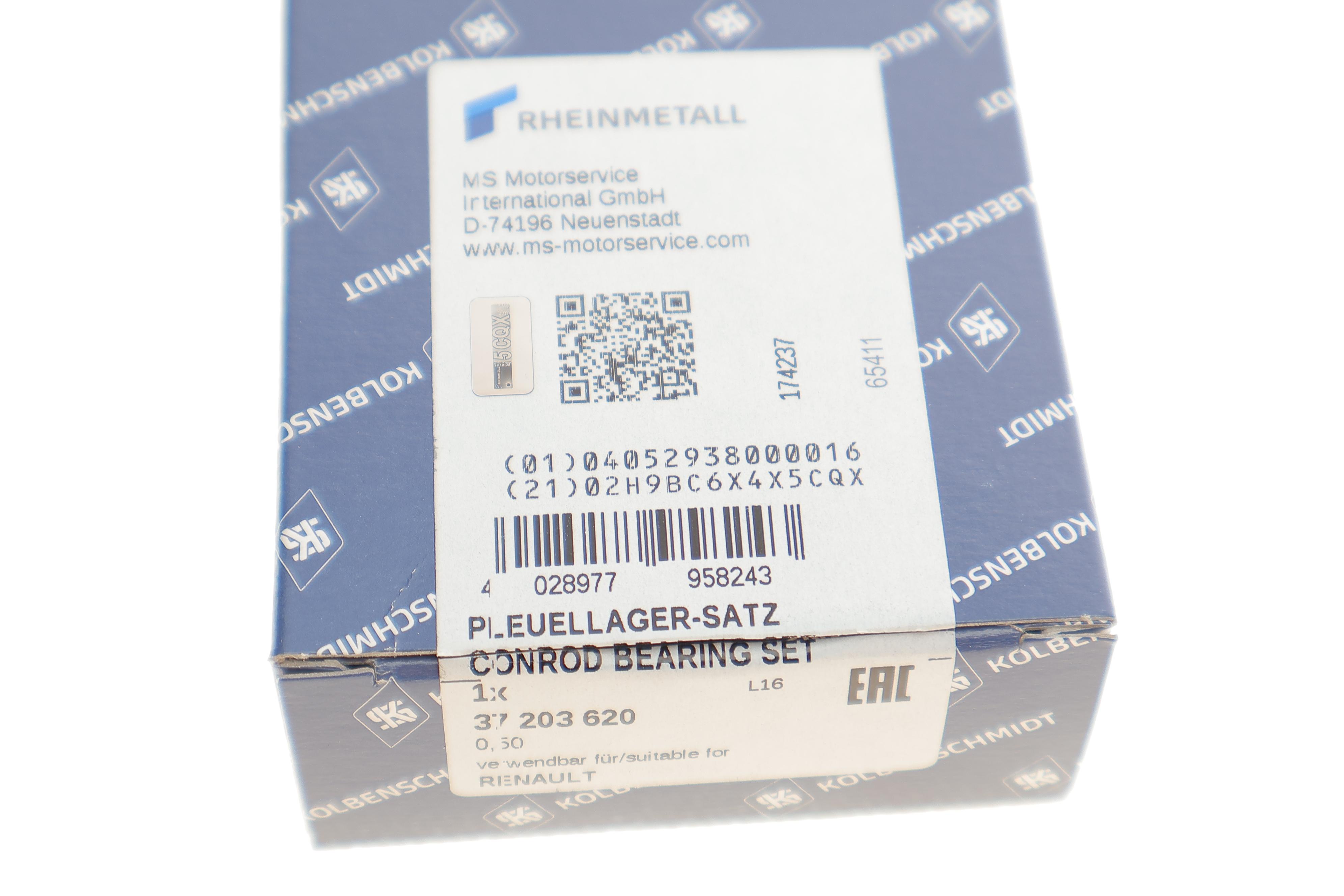 Вкладыши шатунные Opel Vivaro B/Renault Trafic III 1.6CDTI/dCi 14- (+0.50) (R9M)