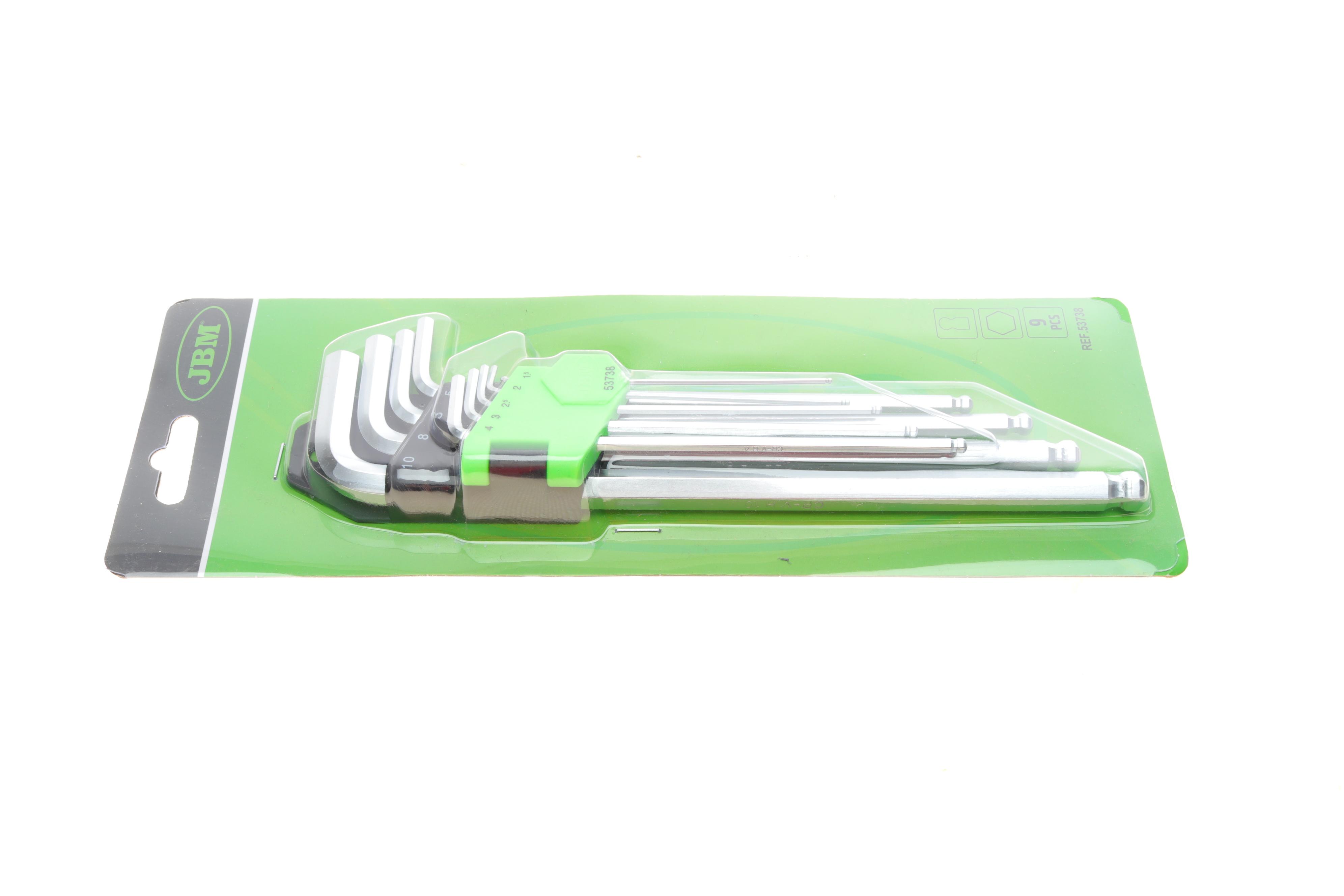 Набір ключів Г-под. Hex 1,5-10 мм