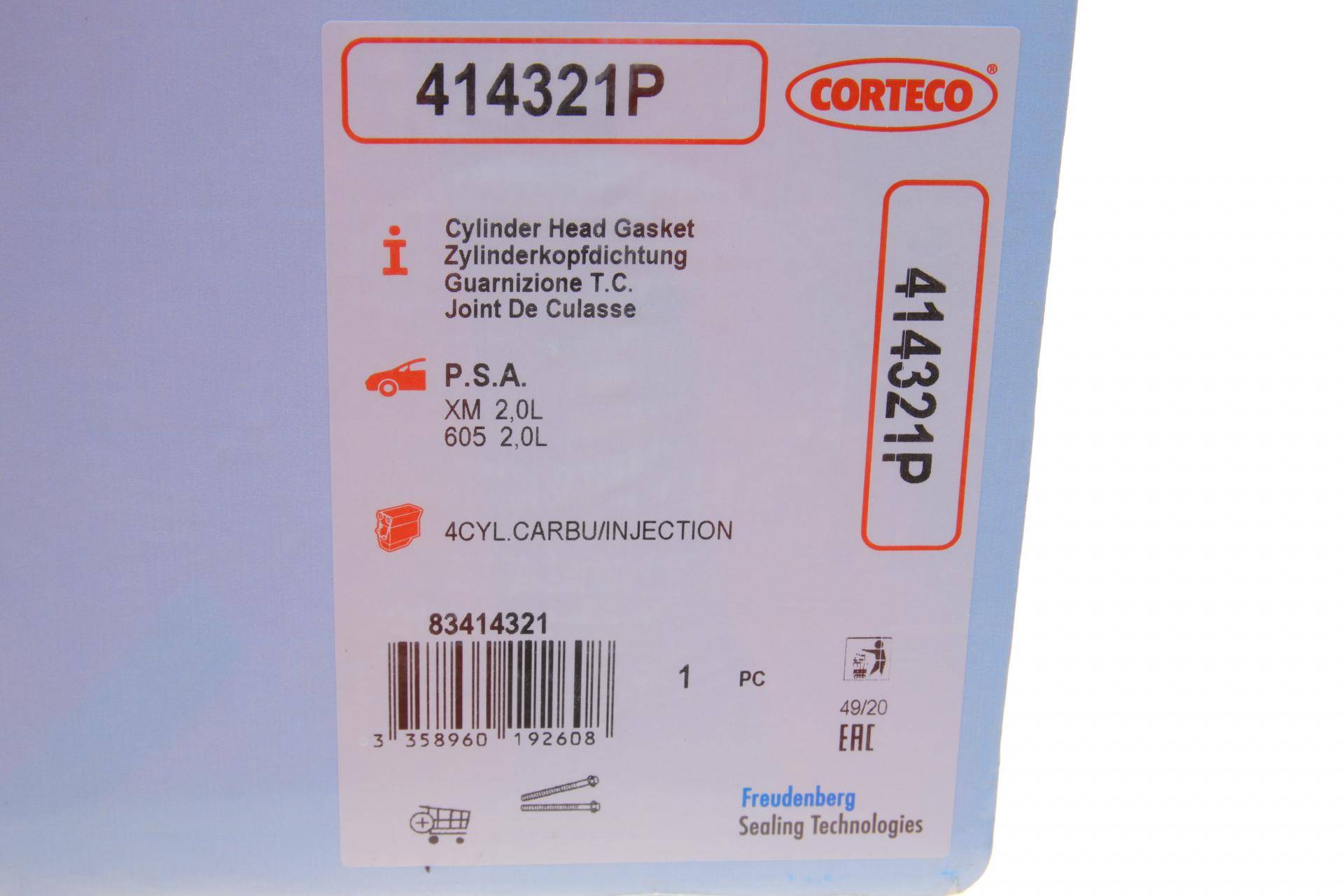 Прокладка ГБЦ Citroen Xantia/Peugeot 306/405/605 2.0 89-99 (1.35mm)