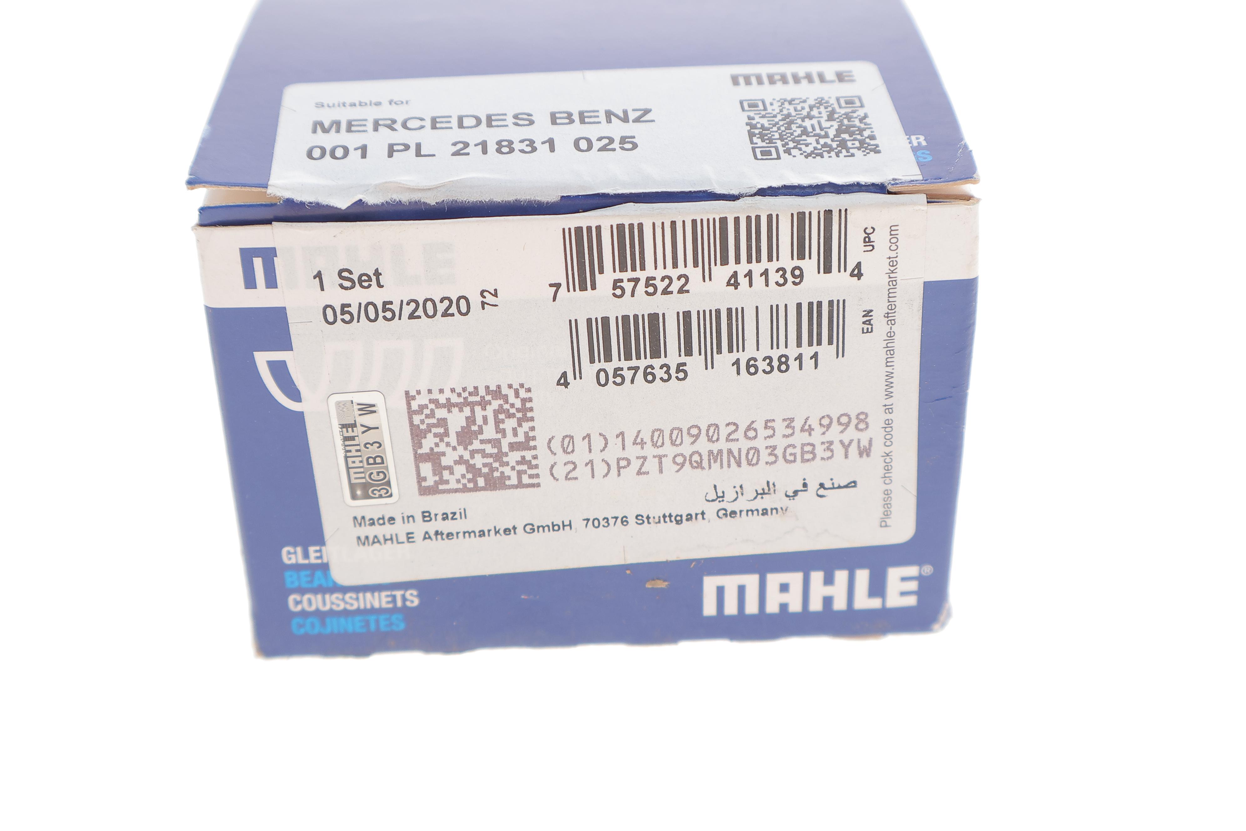 Вкладиші шатунні MB Sprinter (906) 310-316/210-216 (OM651) 06- (+0.25)