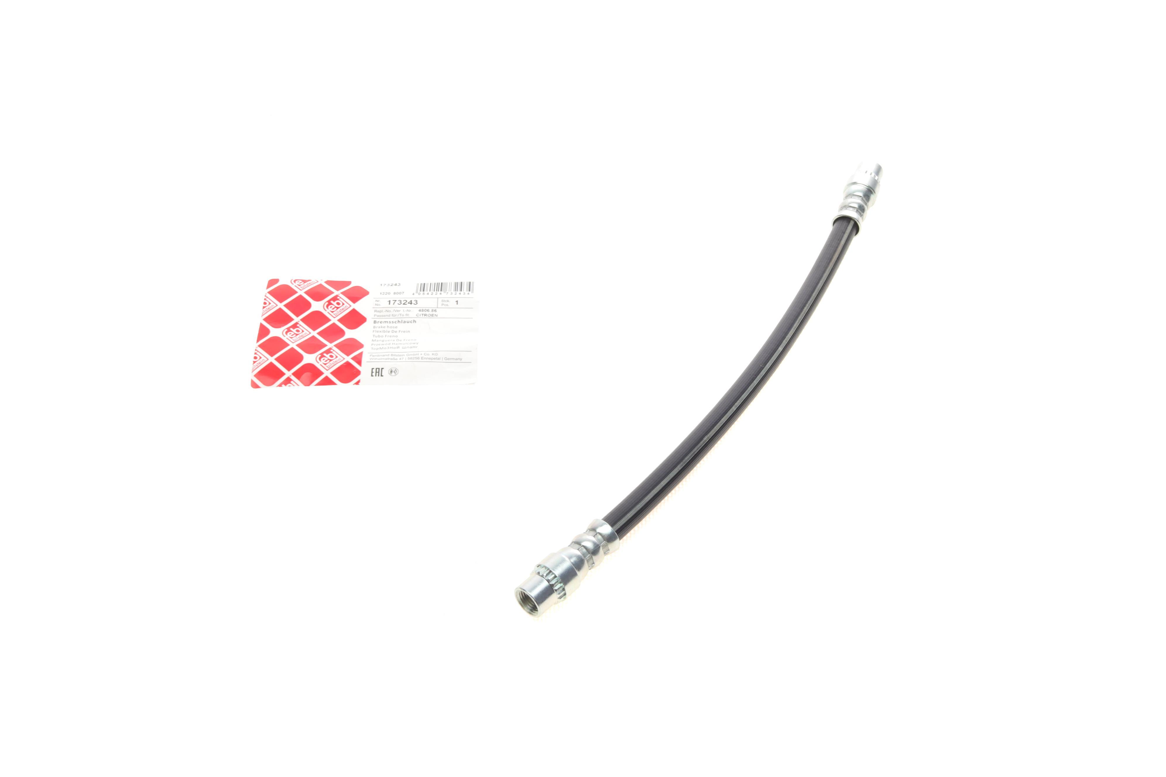 Шланг тормозной (задний) Citroen Berlingo/Peugeot Partner 96- (L=286mm)