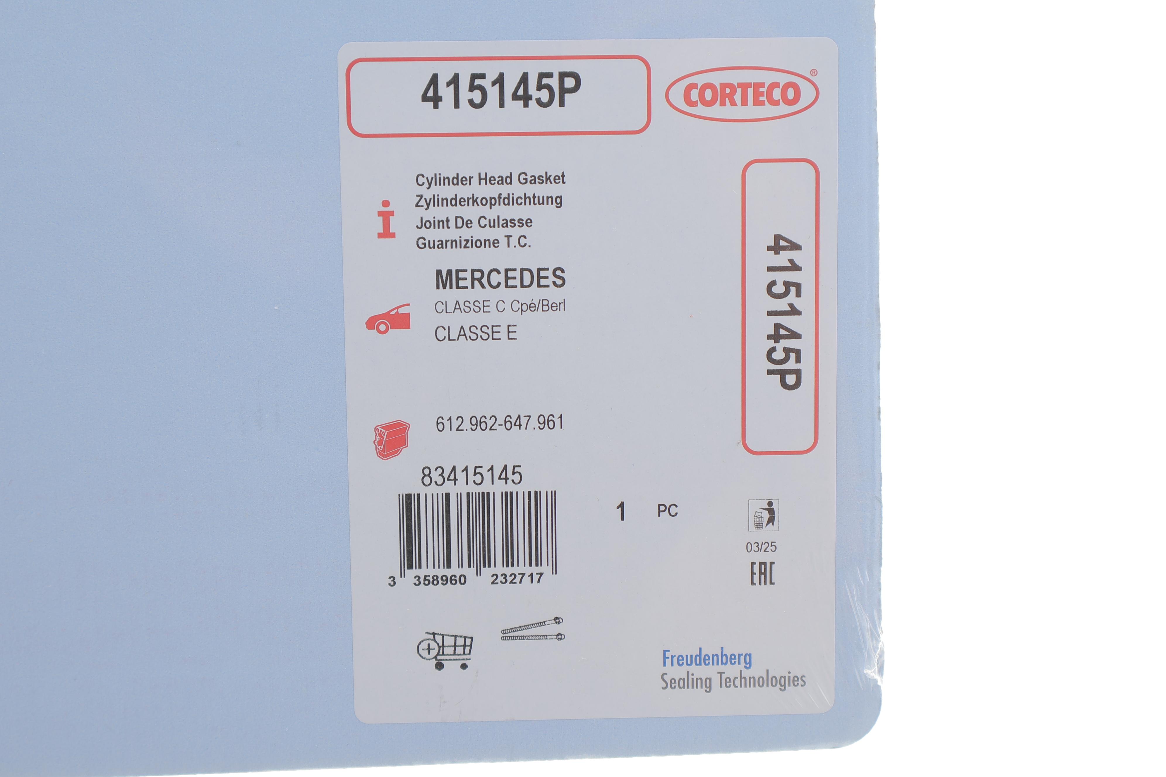 Прокладка ГБЦ MB Sprinter 2.7CDI OM612 (88.5 Ø, 1.2mm)