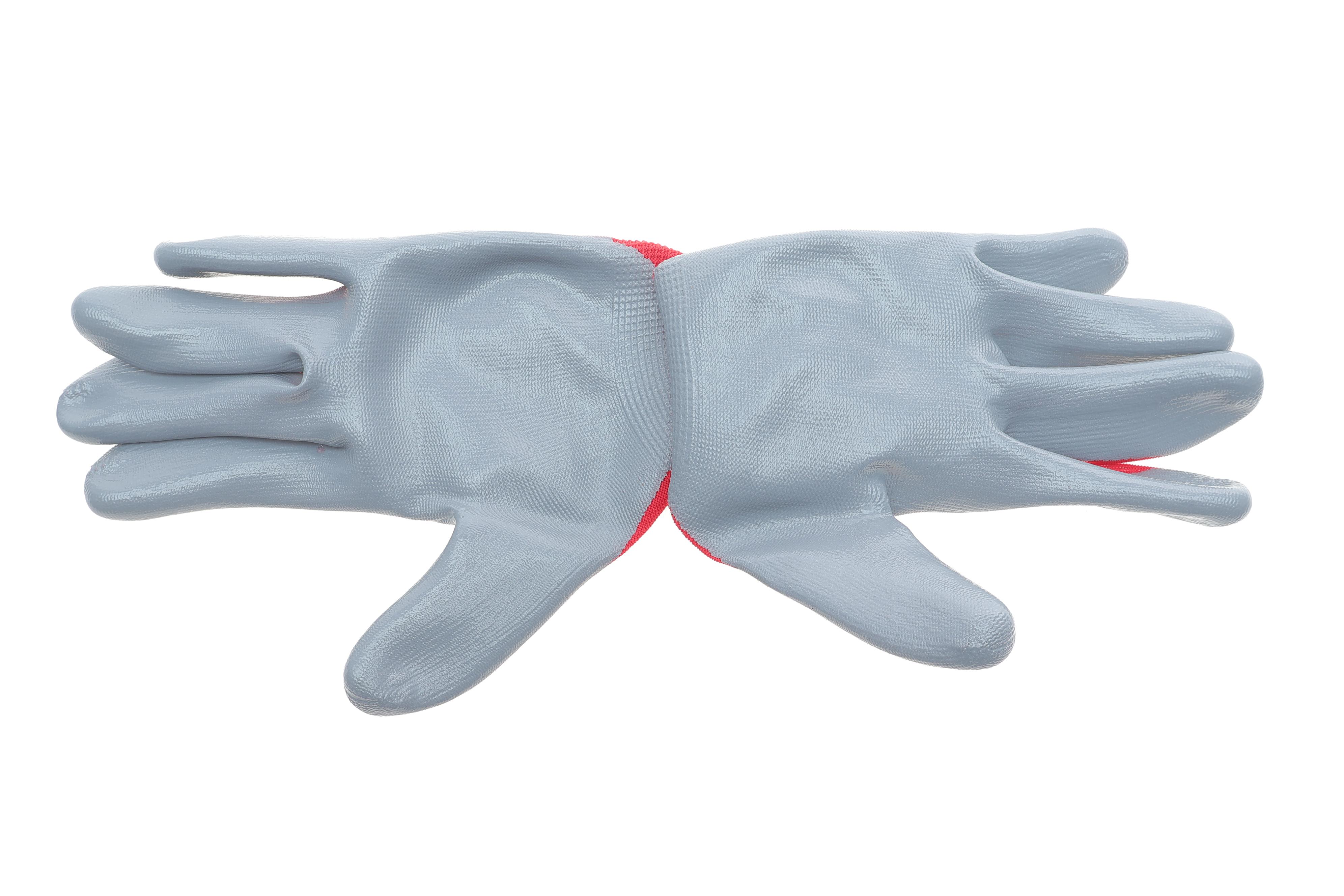 Перчатки с нитриловым покрытием (M) RED NITRILE