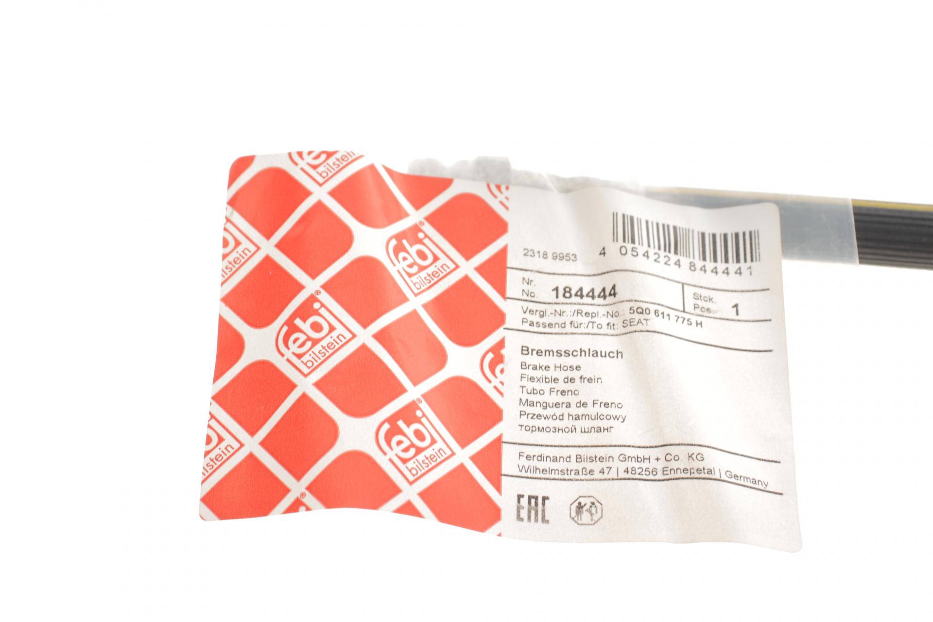 Шланг гальмівний (задній) VW Golf VII 12-20/Skoda Octavia III 13-20 (L=265mm)