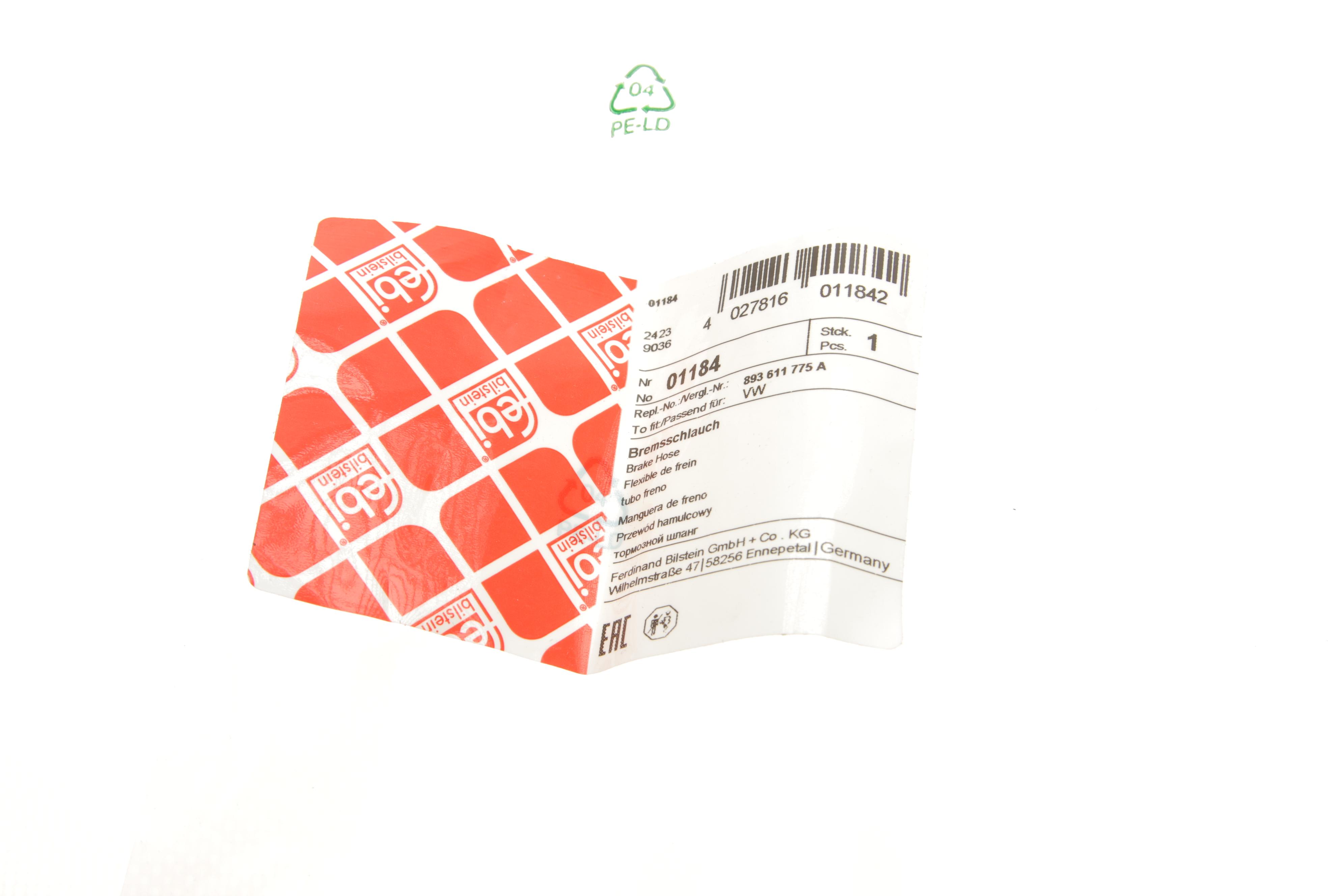 Шланг гальмівний (задній) VW T4 91-03